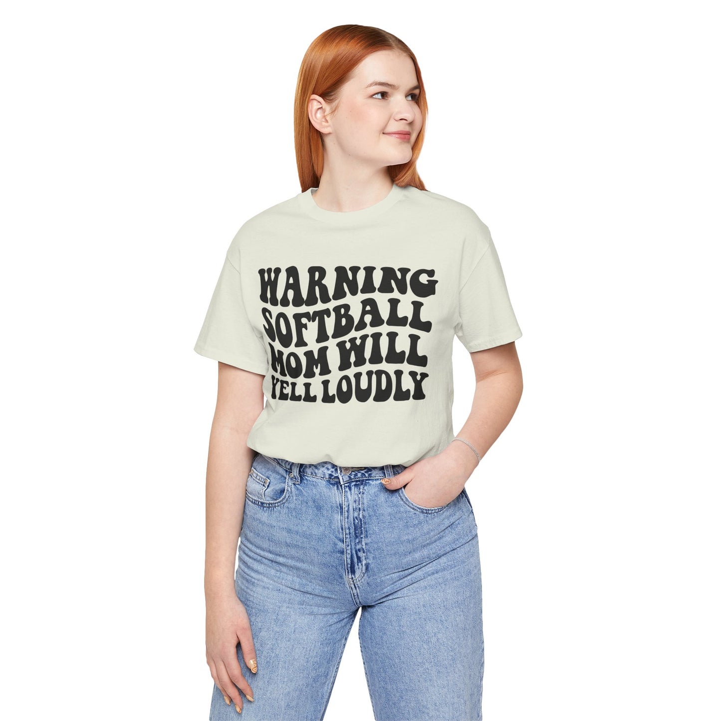 Softball Mom Will Yell Loudly T Shirt (Light)