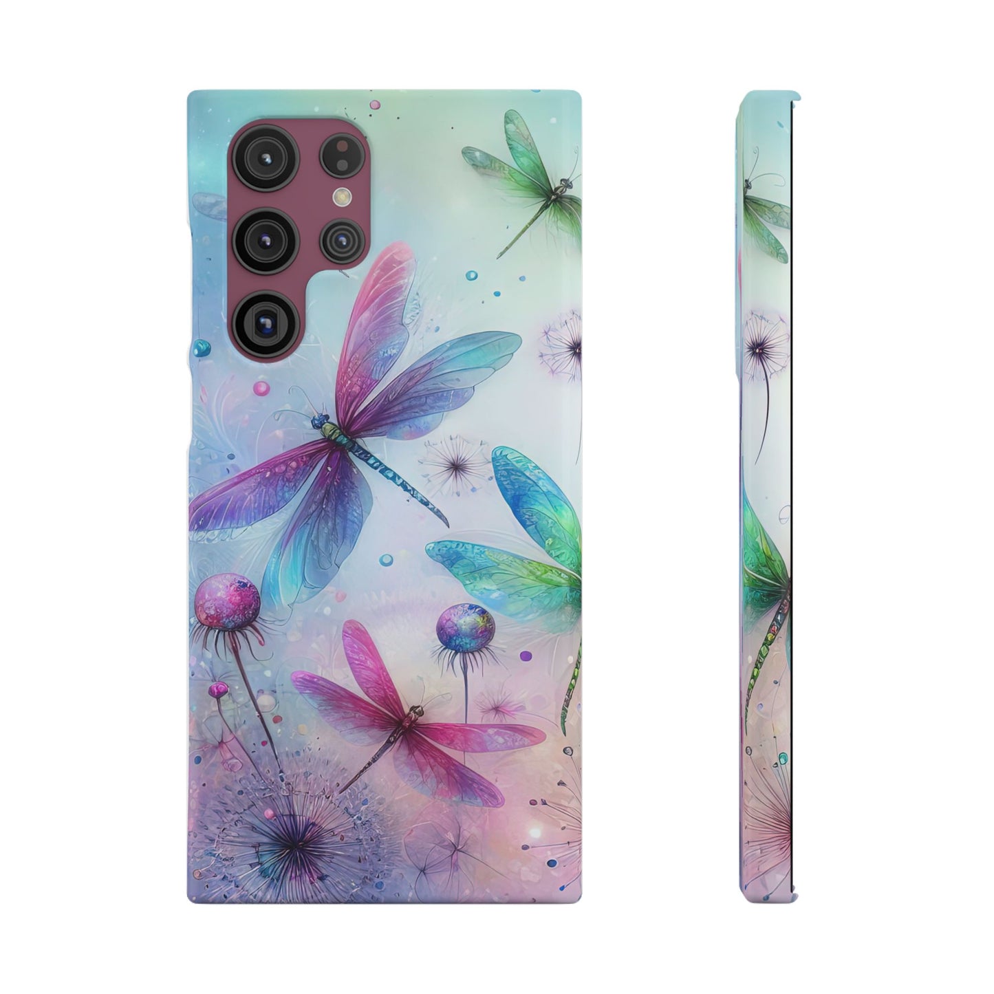 Watercolor Pastel Dragonflies Snap Cases