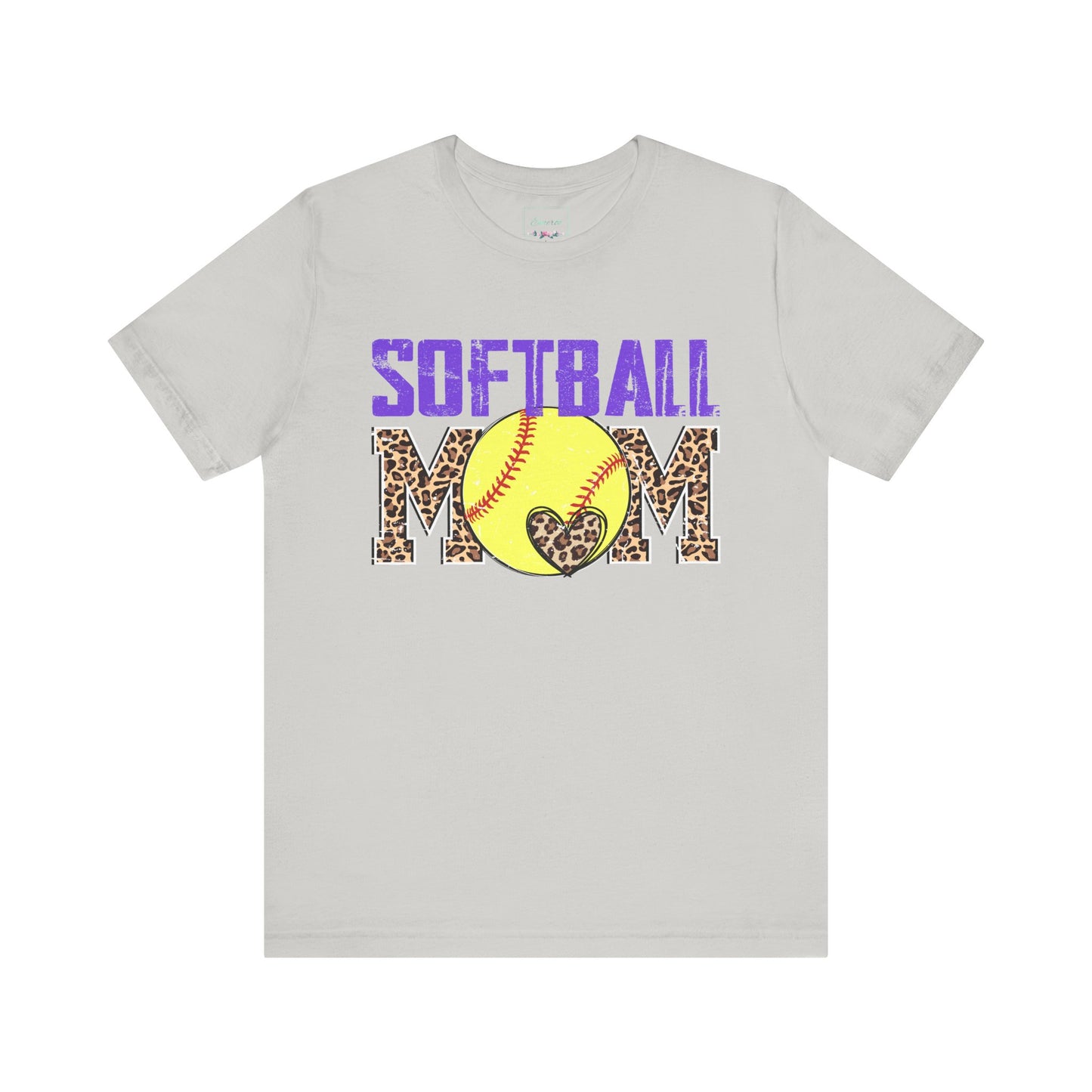 Leopard Softball Mom T Shirt (Light)