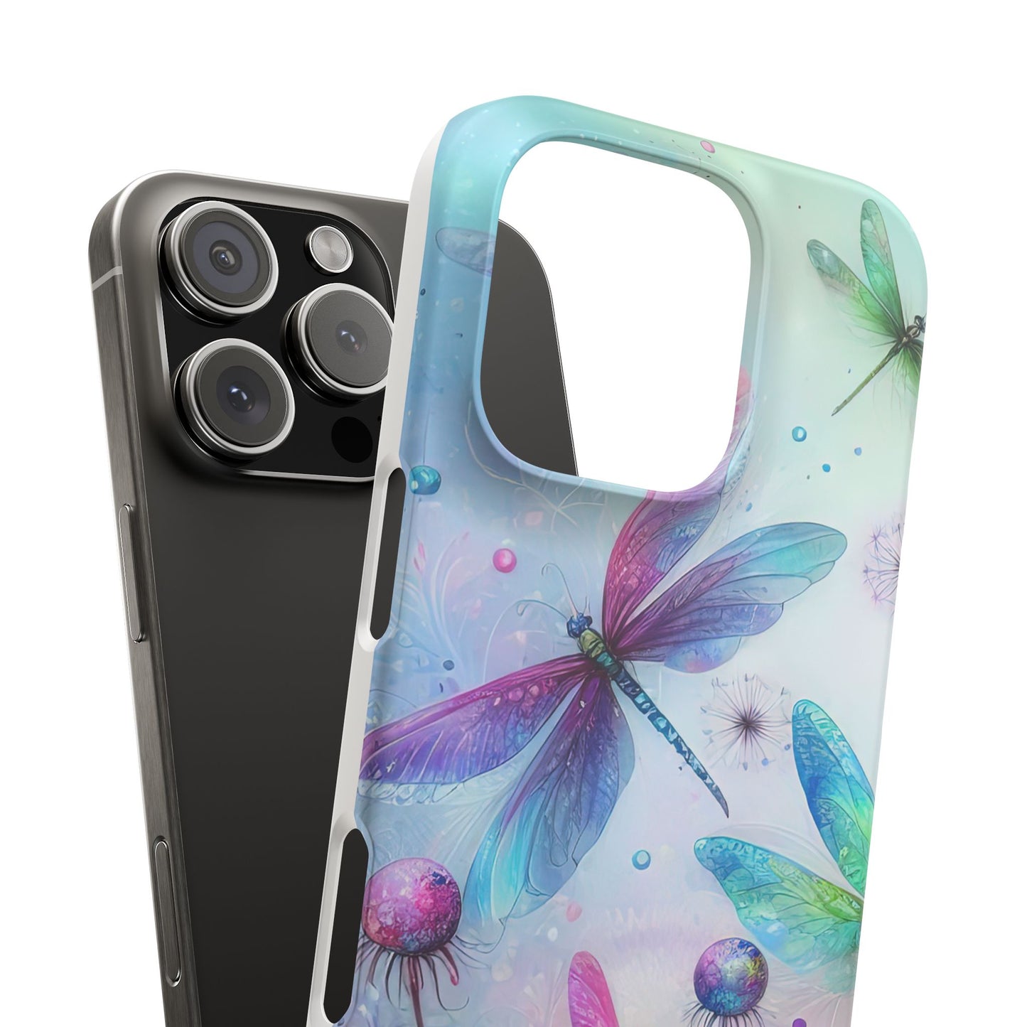 Watercolor Pastel Dragonflies Snap Cases