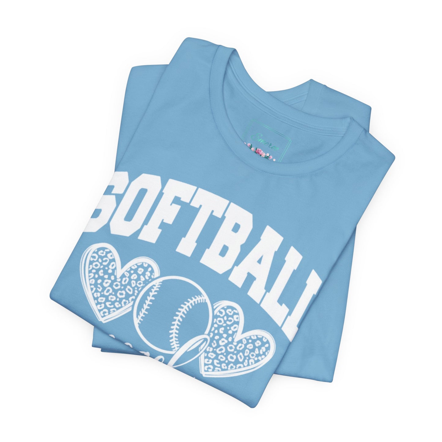 Softball Coach Hearts T Shirt (Light 2)