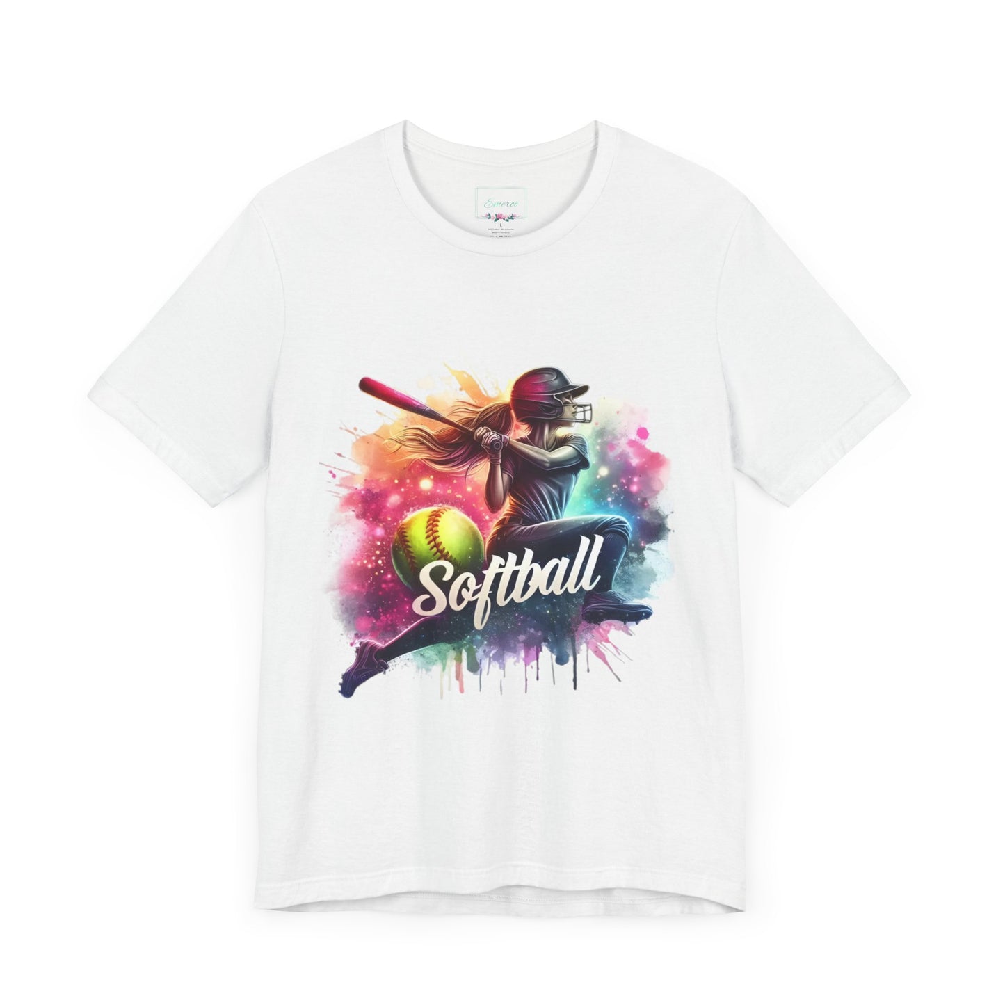 Paint splashed softball swing Jersey Tee