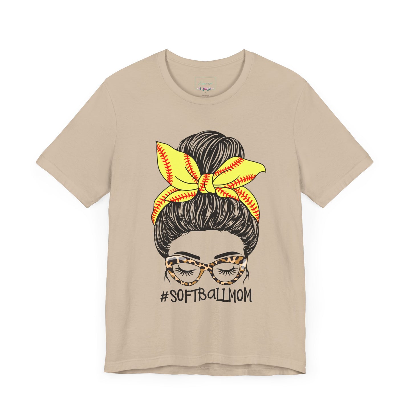 Messy Bun Softball Mom T Shirt (Light)