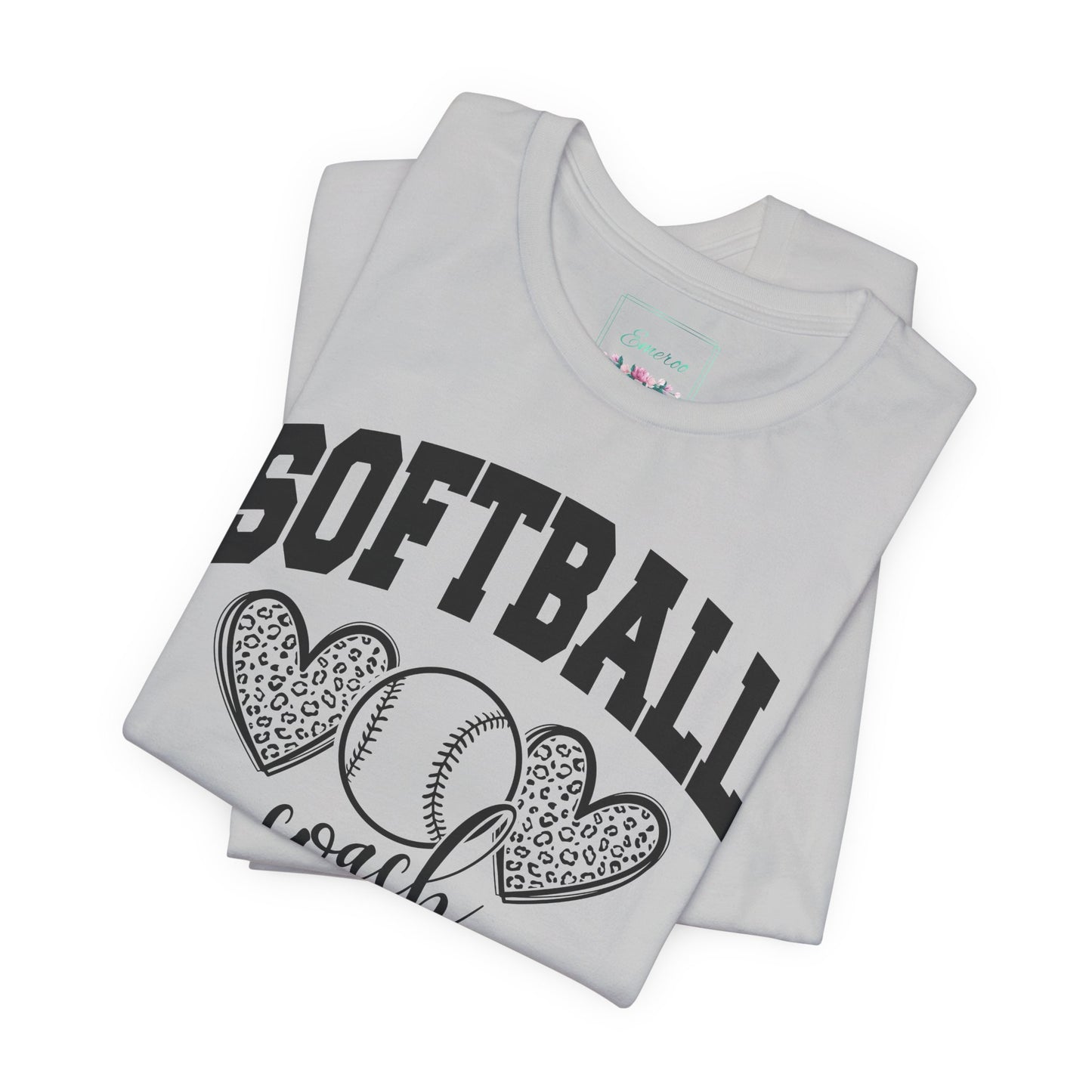 Softball Coach Hearts T Shirt (Light)