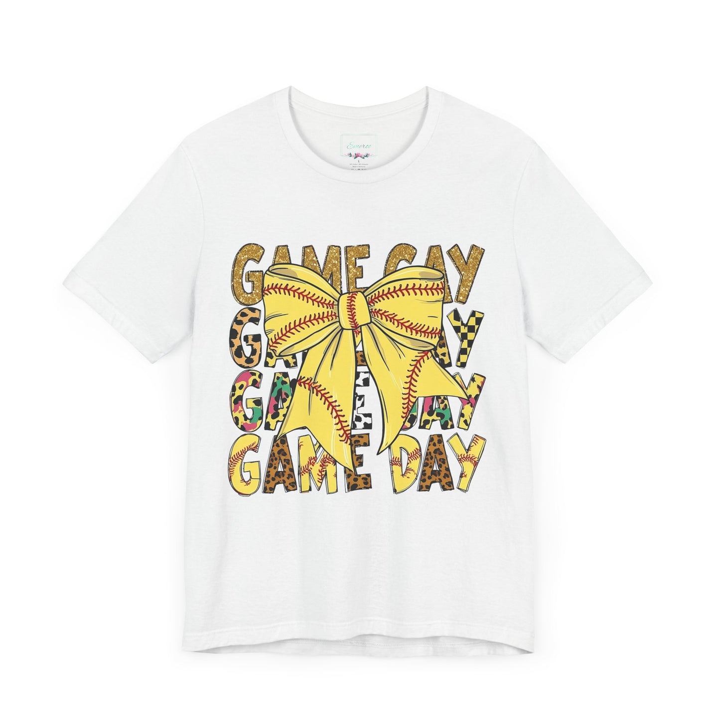 Softball Game Day Coquette Bow T Shirt