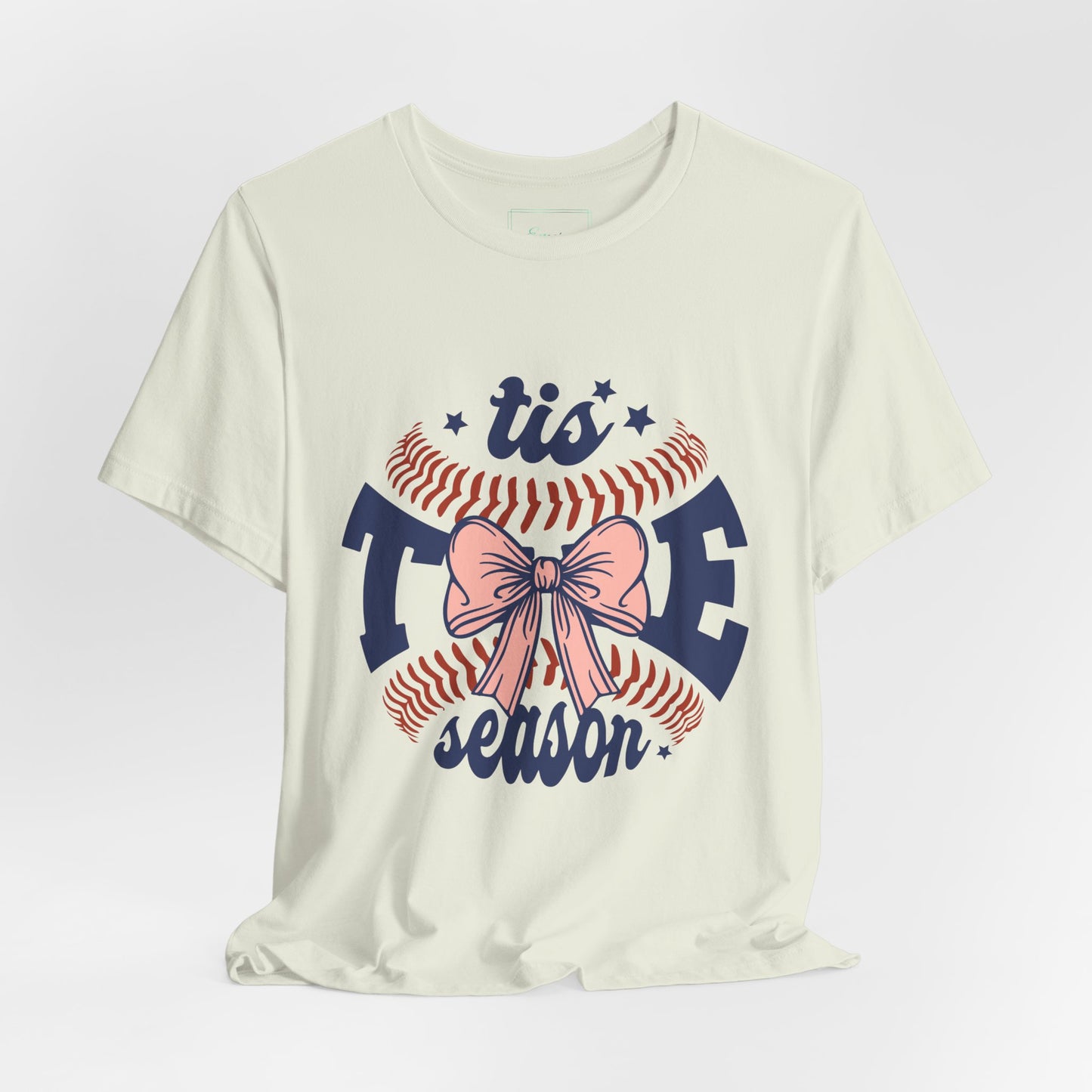 "Tis Tee Season Unisex Jersey Short Sleeve Tee - Perfect for Baseball Lovers"