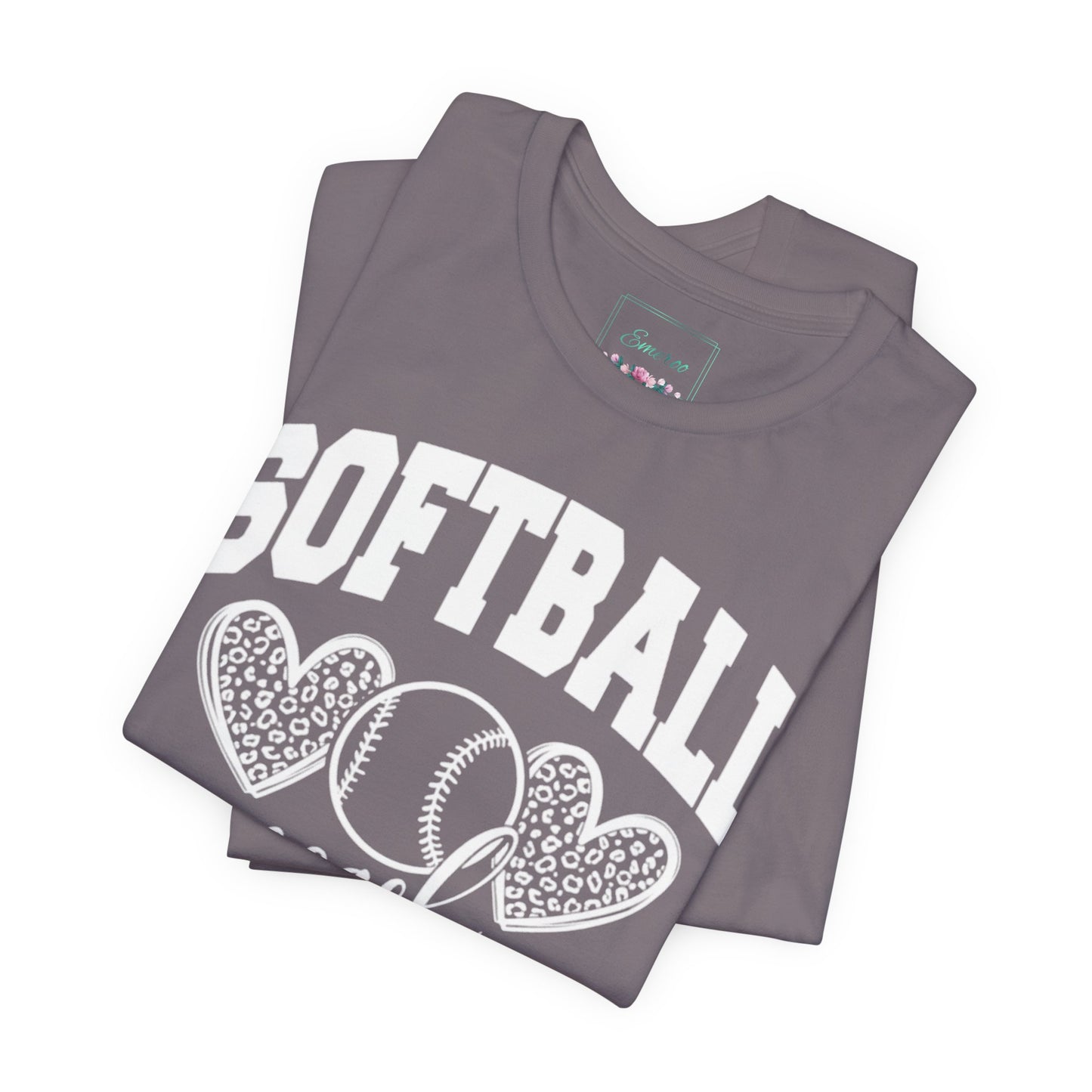 Softball Coach Hearts T Shirt (Dark 1)