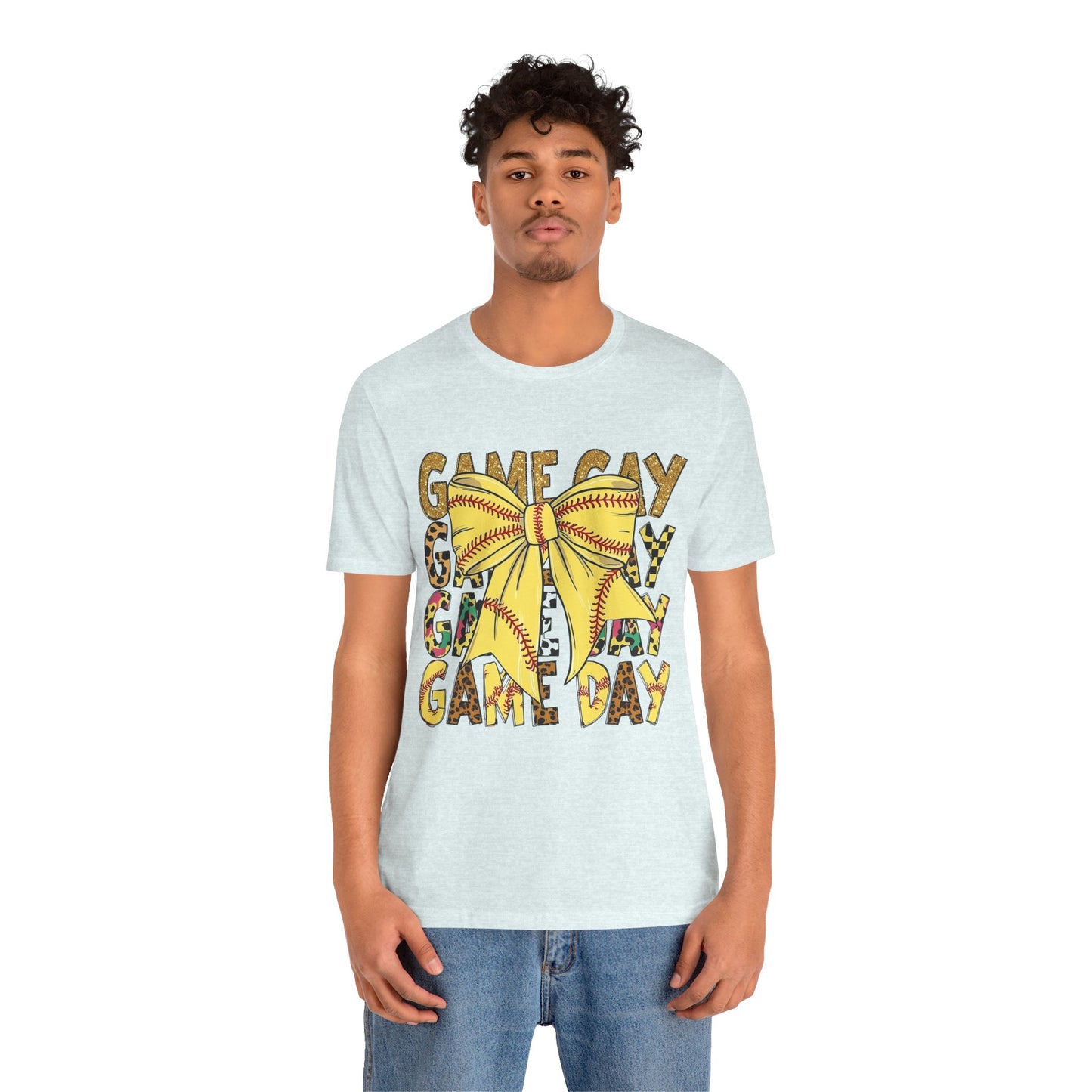 Softball Game Day Coquette Bow T Shirt