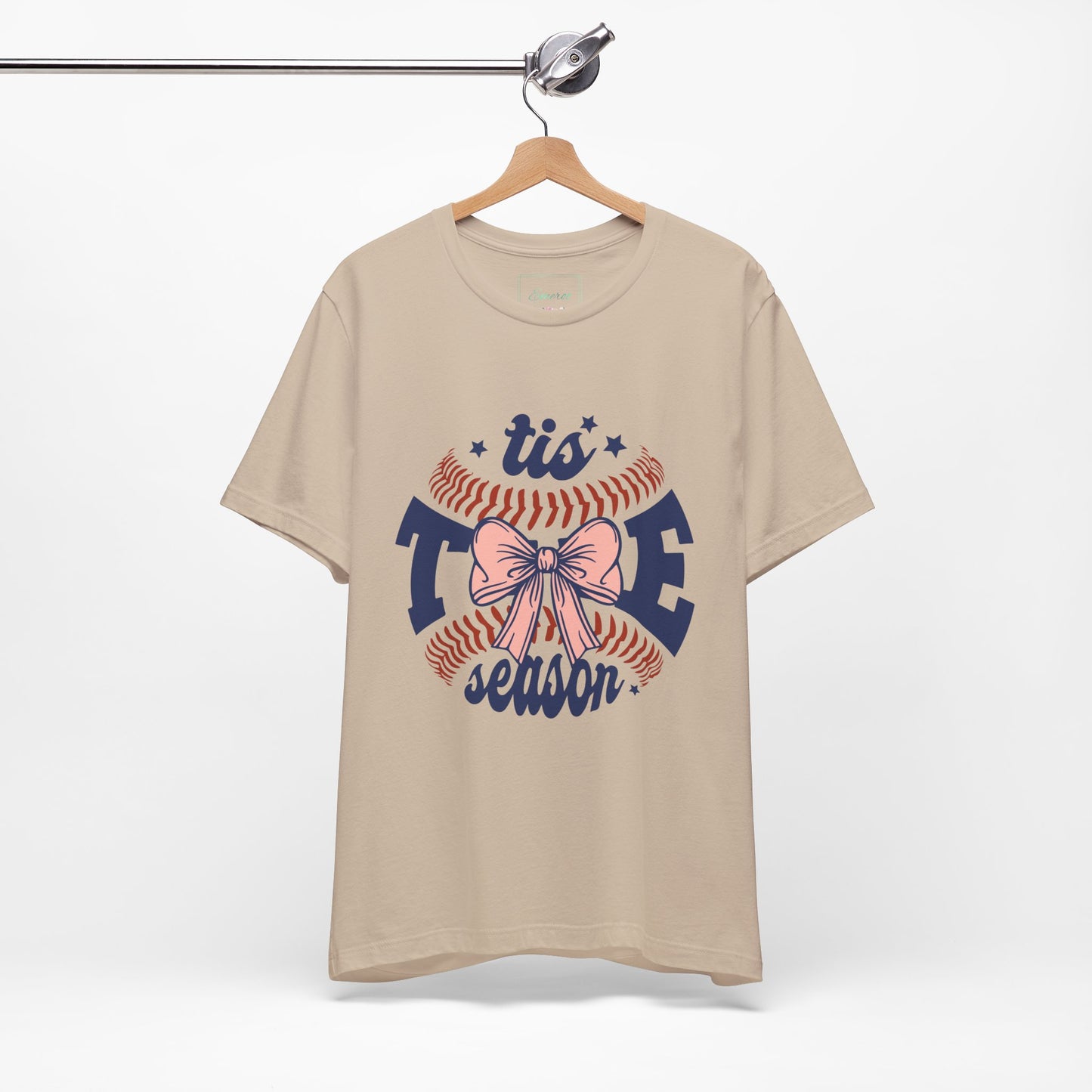 "Tis Tee Season Unisex Jersey Short Sleeve Tee - Perfect for Baseball Lovers"