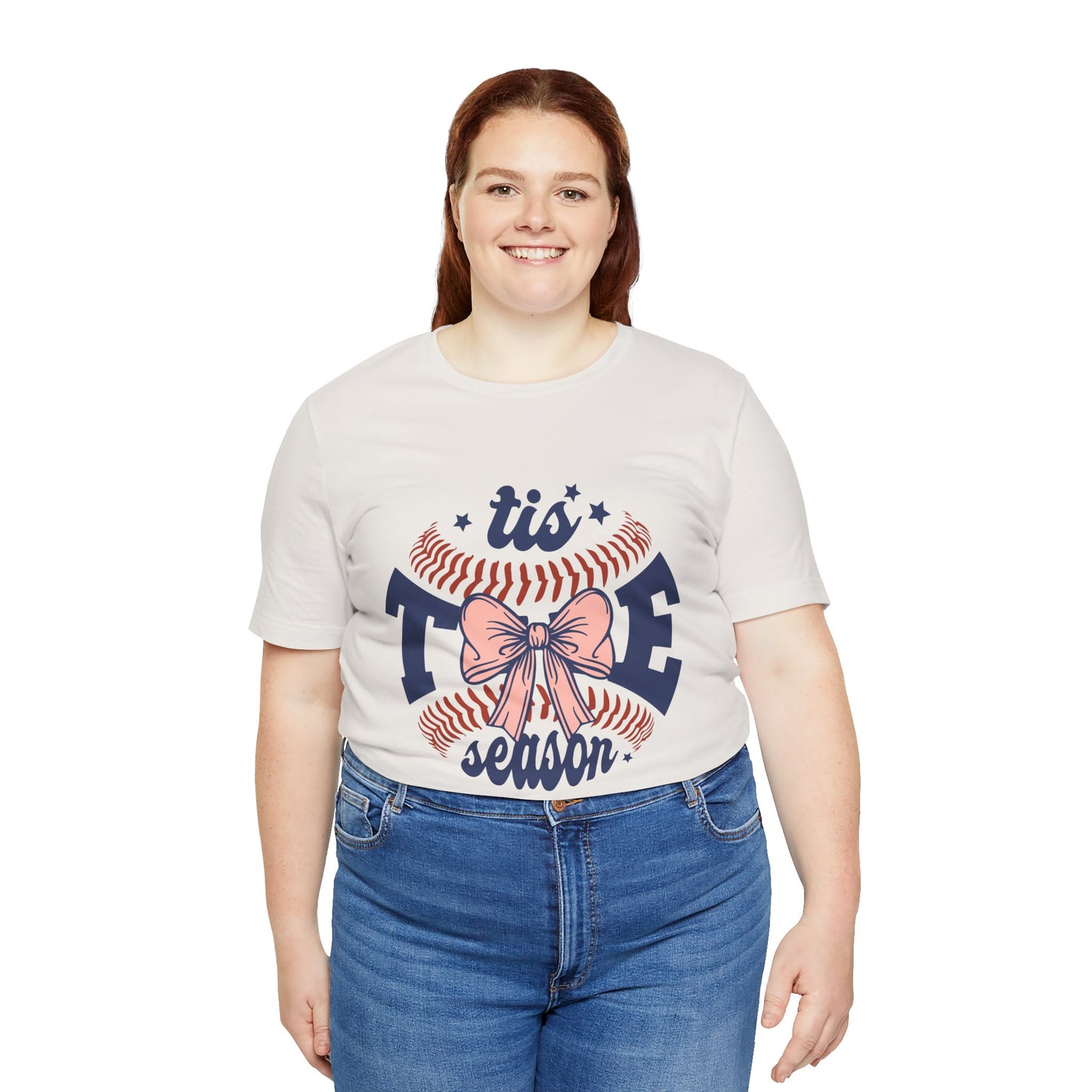 "Tis Tee Season Unisex Jersey Short Sleeve Tee - Perfect for Baseball Lovers"