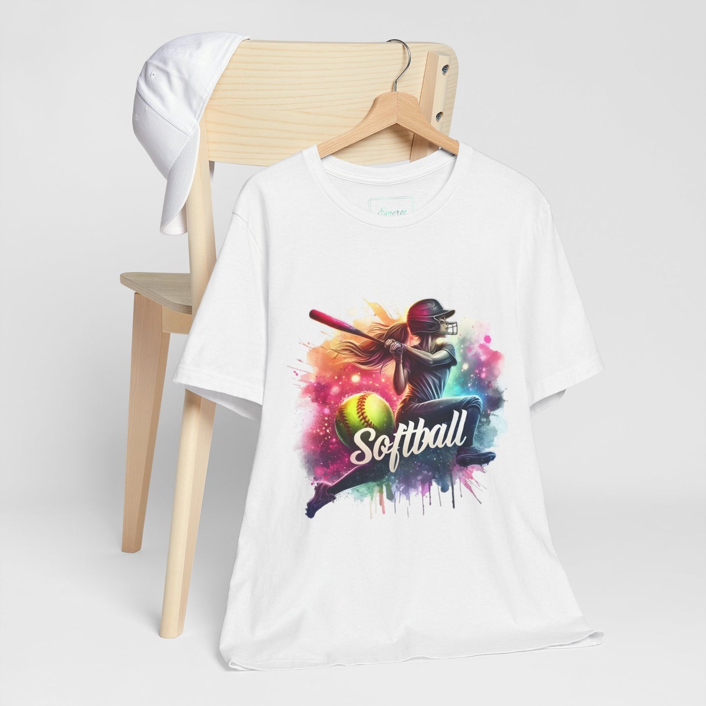 Paint splashed softball swing Jersey Tee