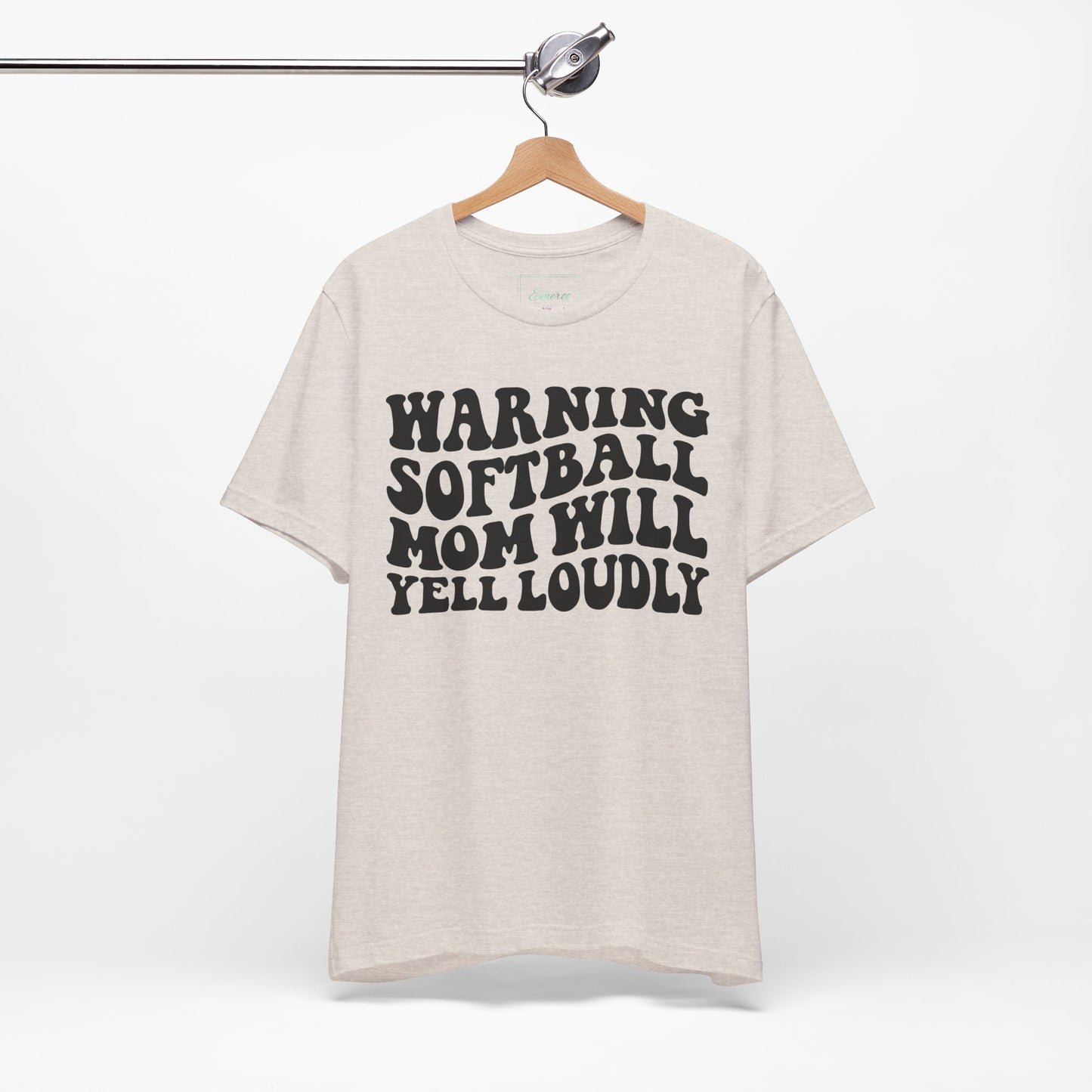 Softball Mom Will Yell Loudly T Shirt (Light)