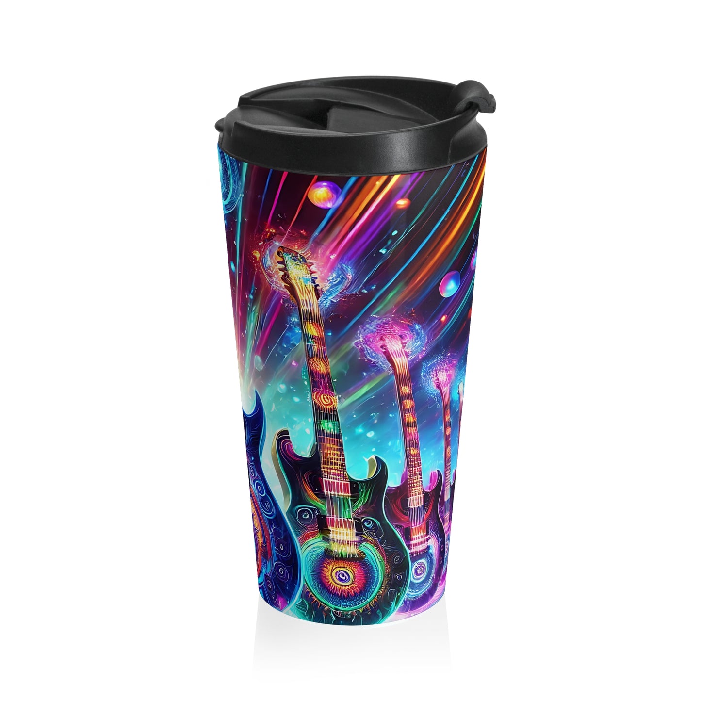 Retro Guitar Stainless Steel Travel Mug