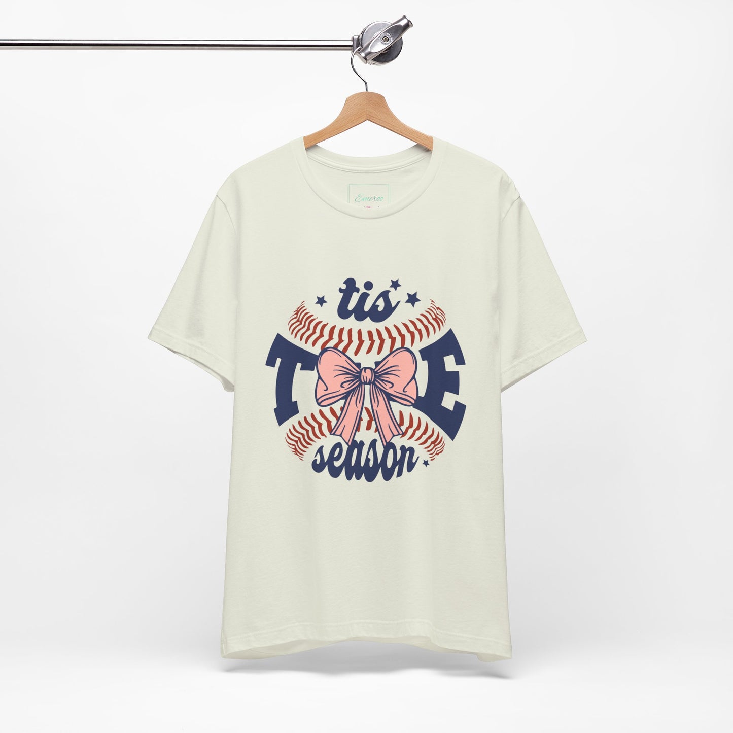 "Tis Tee Season Unisex Jersey Short Sleeve Tee - Perfect for Baseball Lovers"