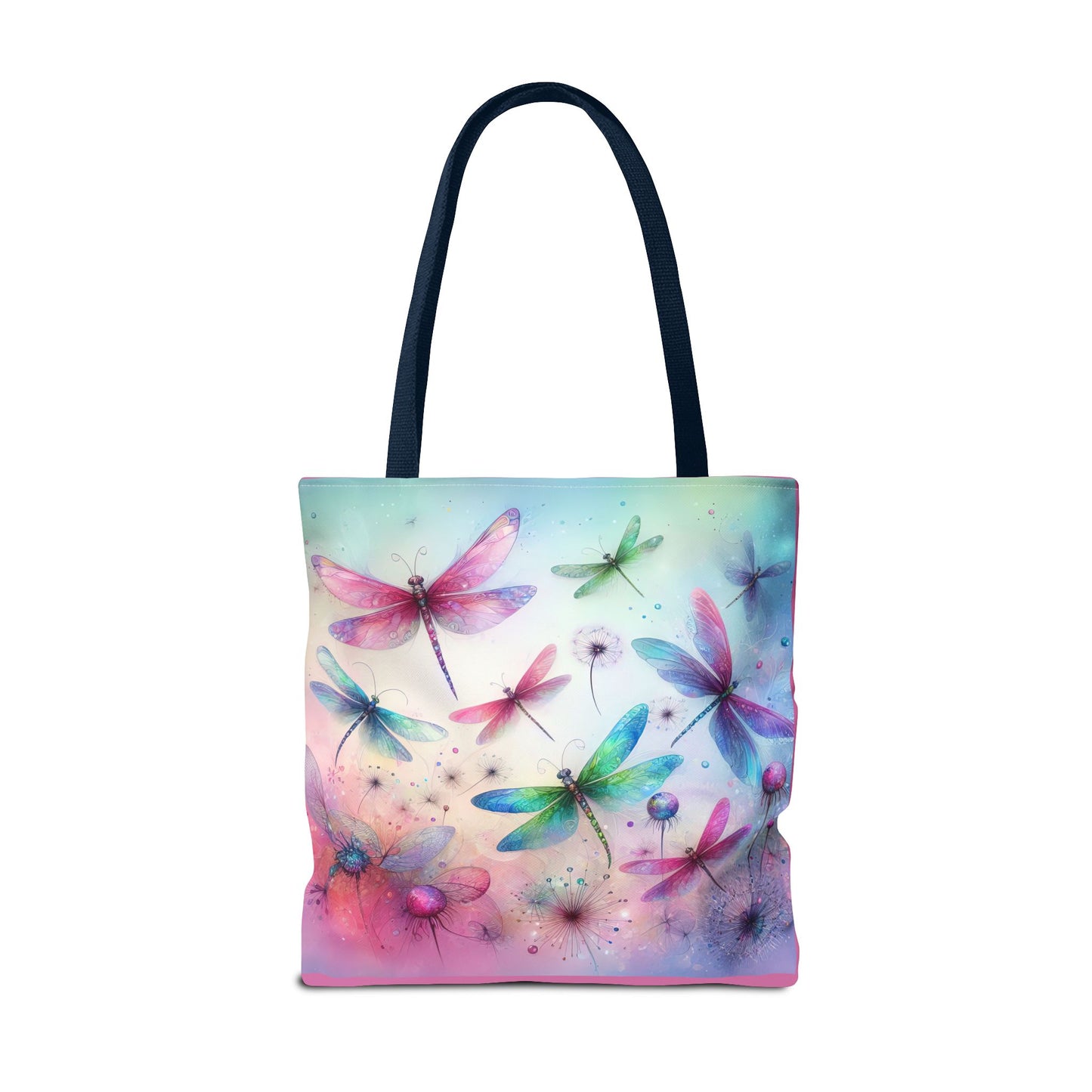 Dragonfly Tote Bag with Pastel Watercolor Design