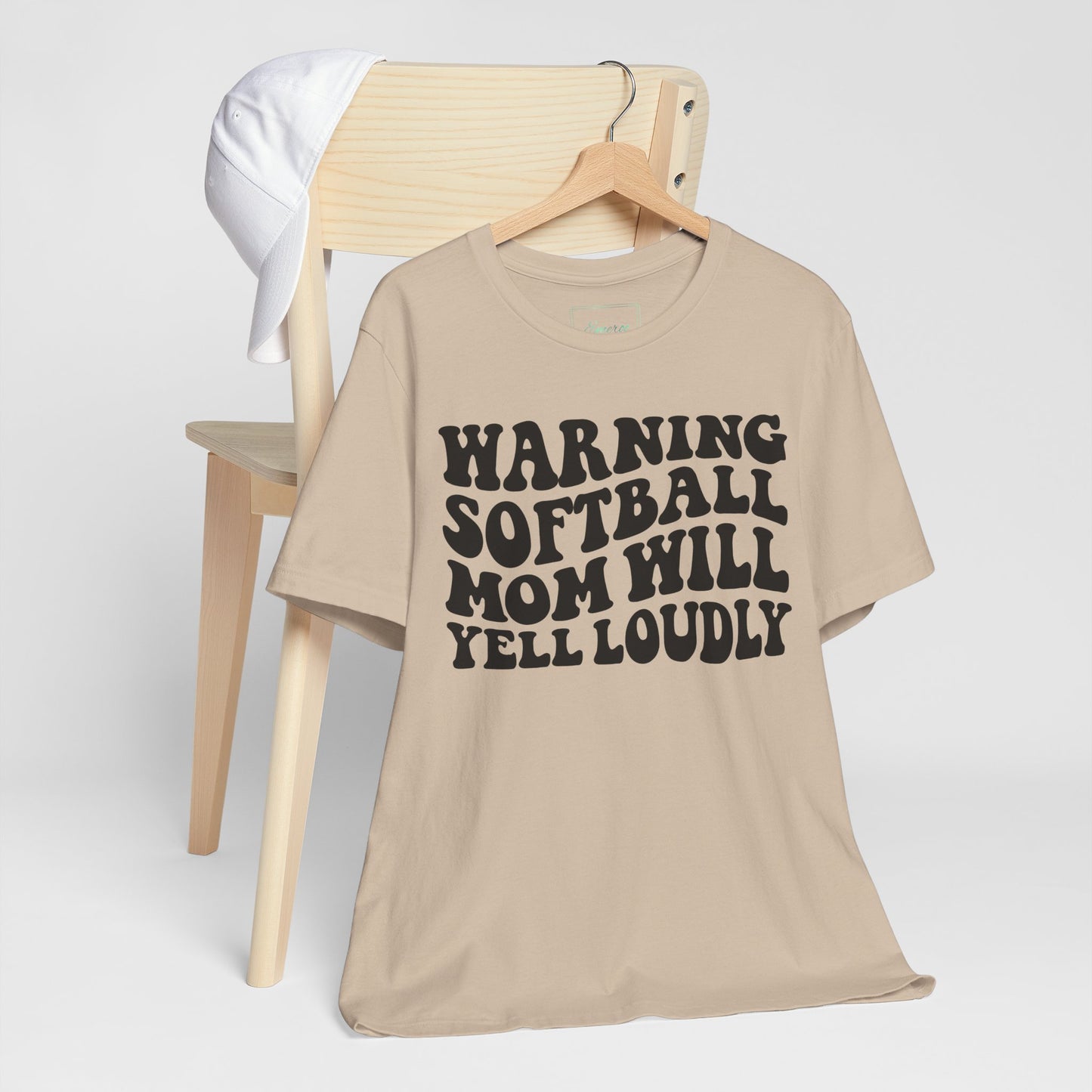 Softball Mom Will Yell Loudly T Shirt (Light)