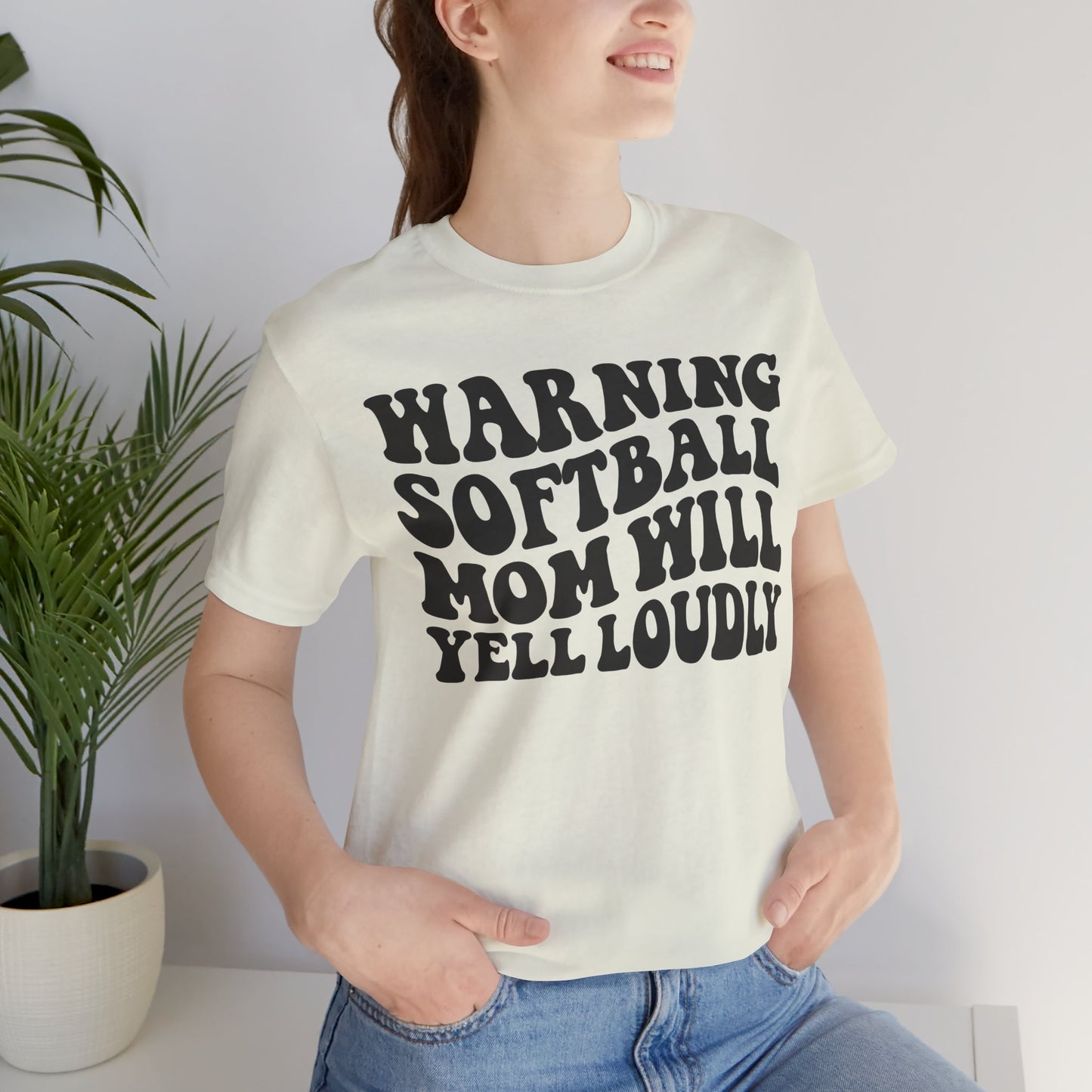 Softball Mom Will Yell Loudly T Shirt (Light)