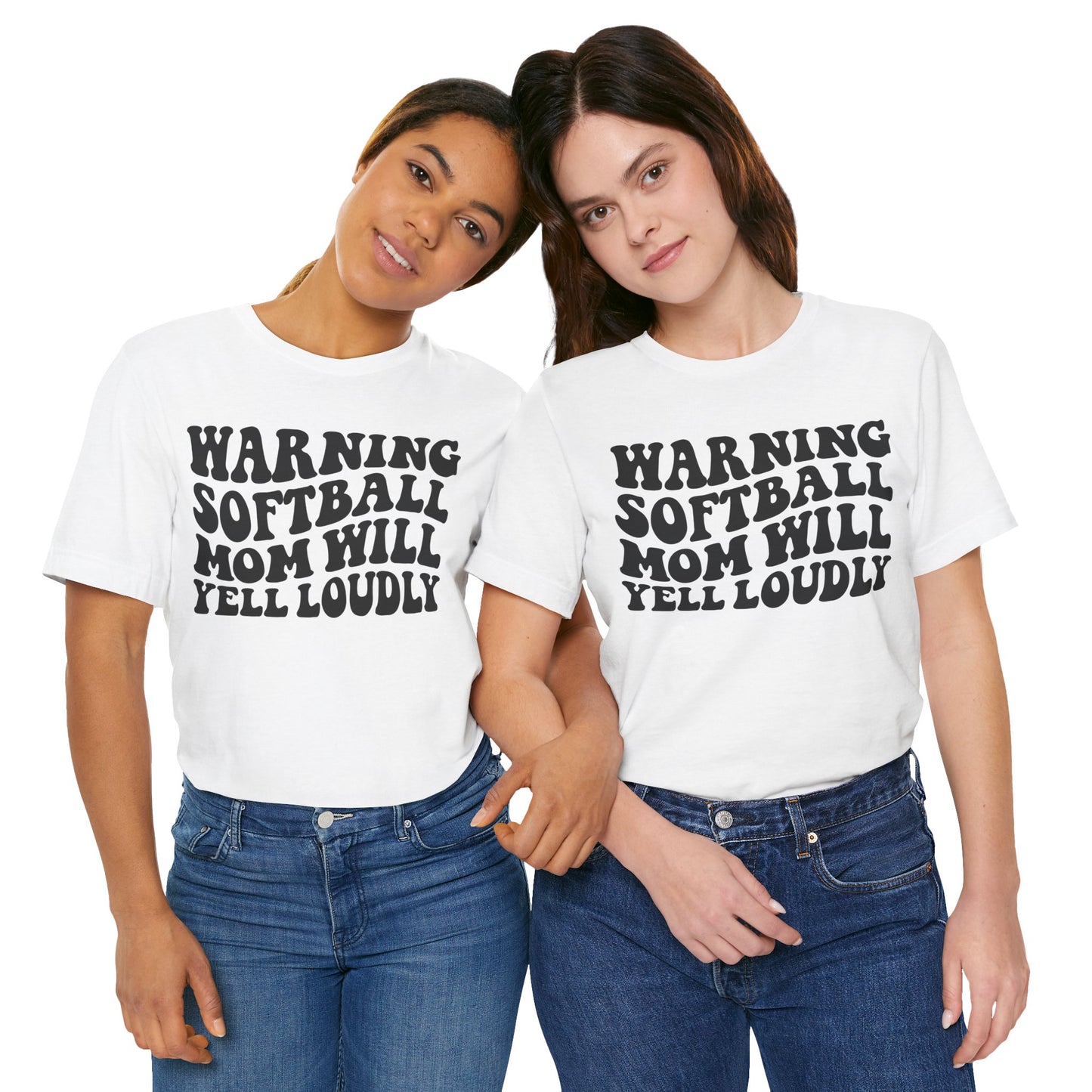 Softball Mom Will Yell Loudly T Shirt (Light)