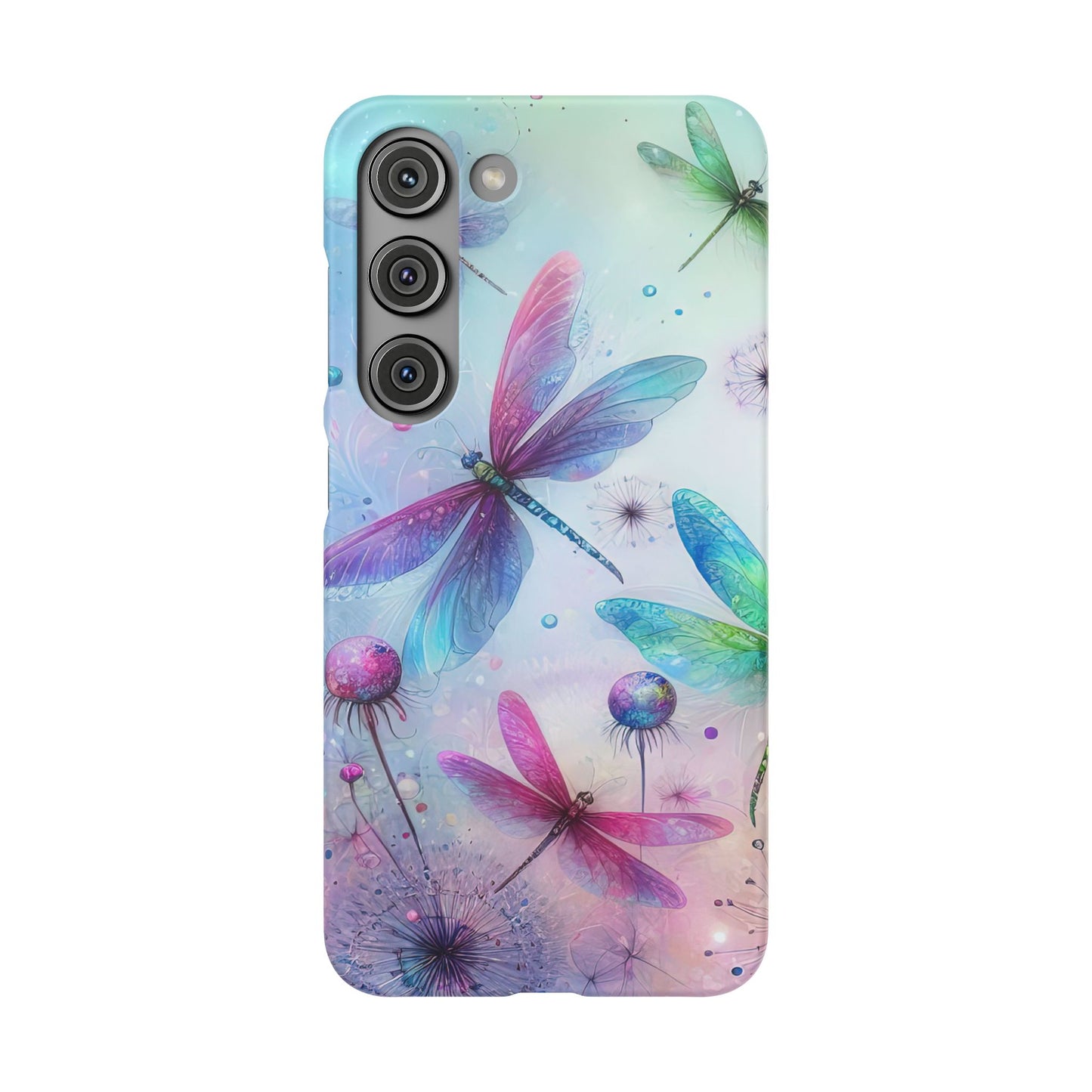 Watercolor Pastel Dragonflies Snap Cases