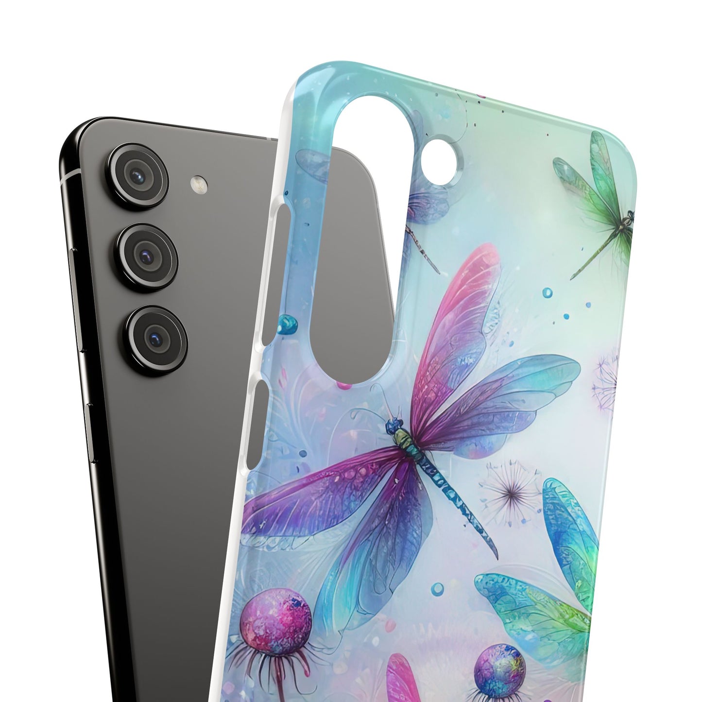 Watercolor Pastel Dragonflies Snap Cases