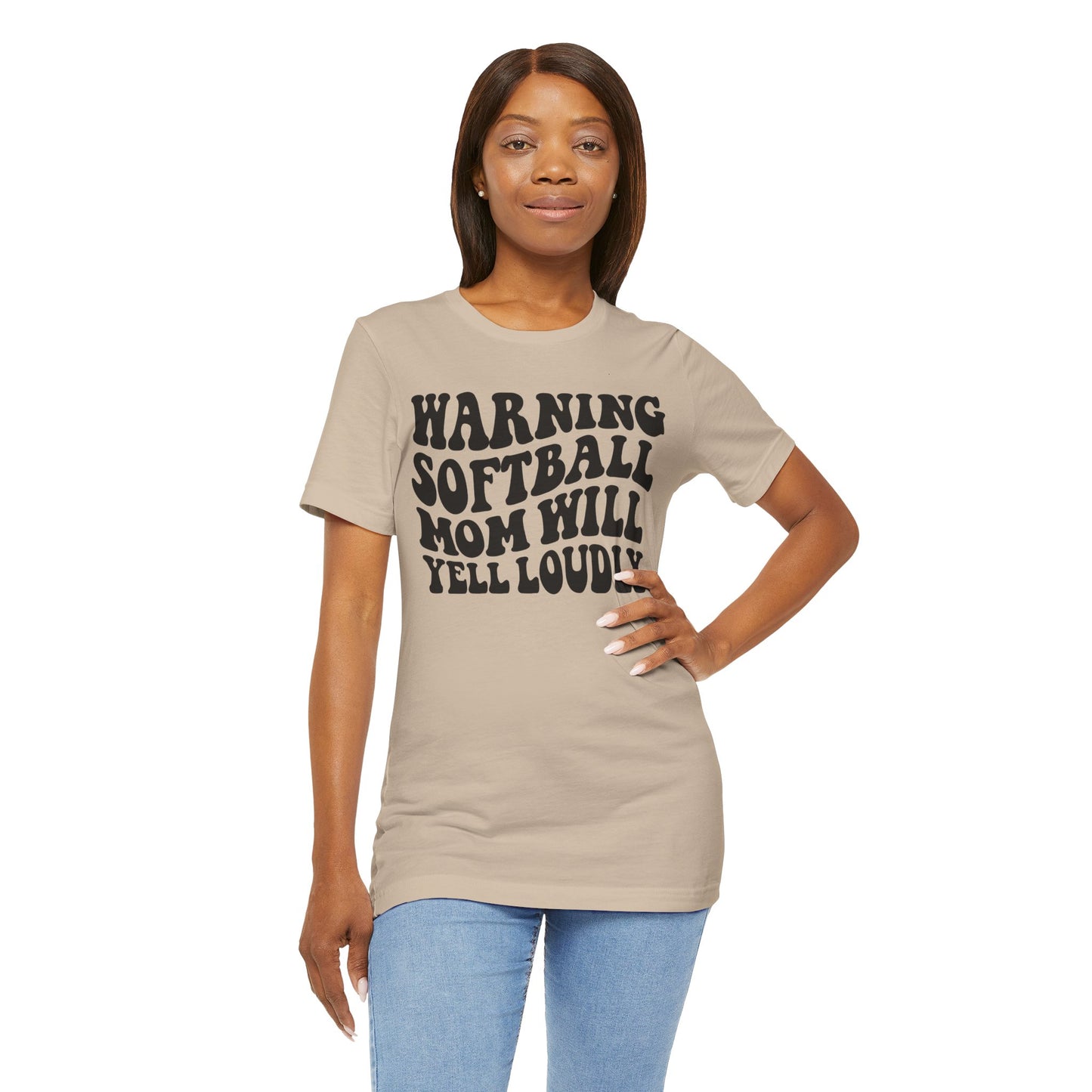 Softball Mom Will Yell Loudly T Shirt (Light)