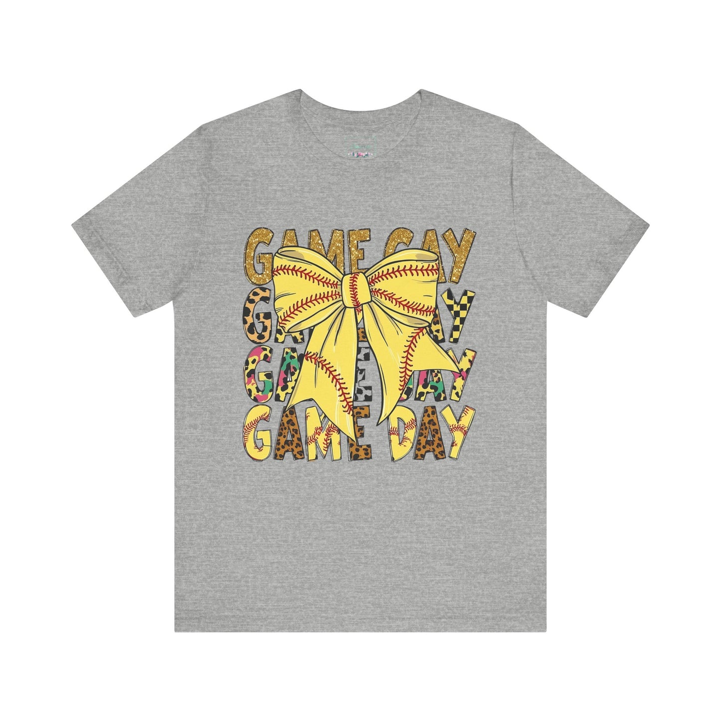 Softball Game Day Coquette Bow T Shirt