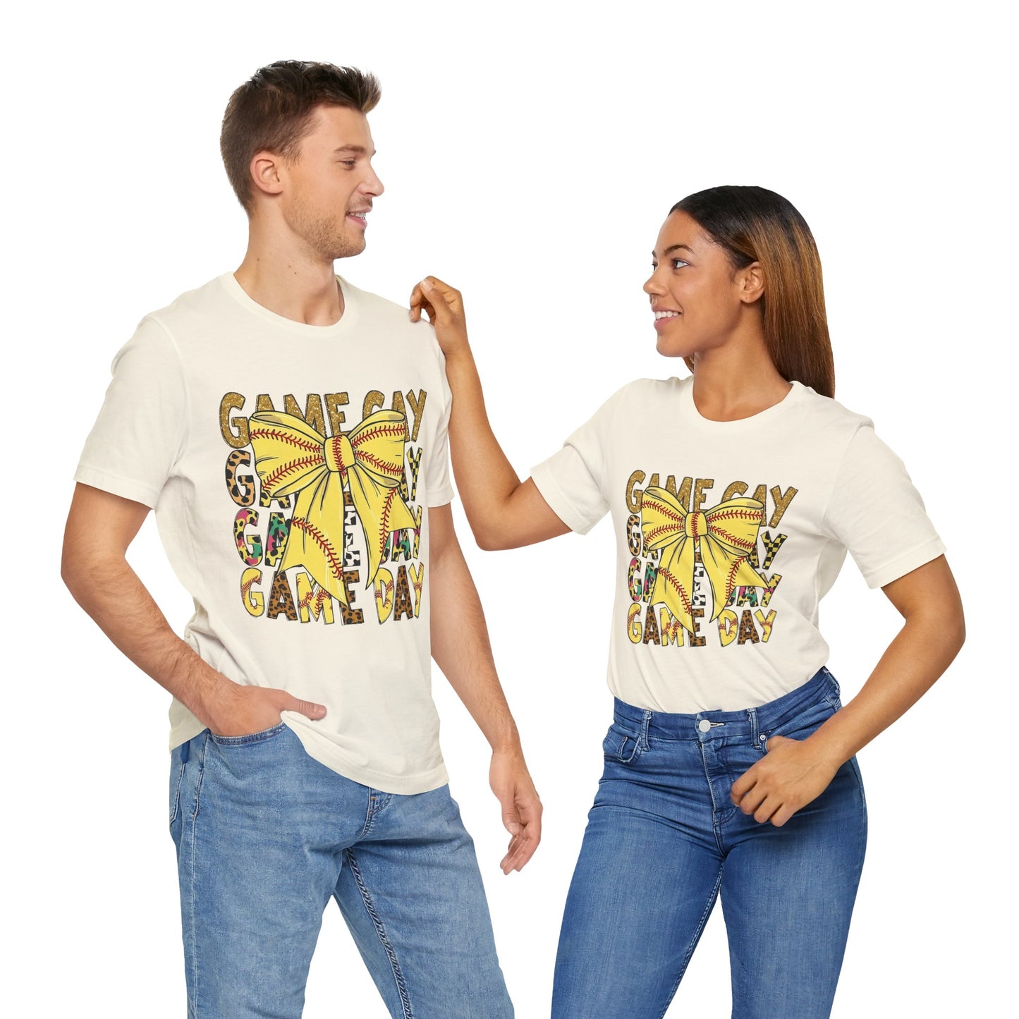 Softball Game Day Coquette Bow T Shirt