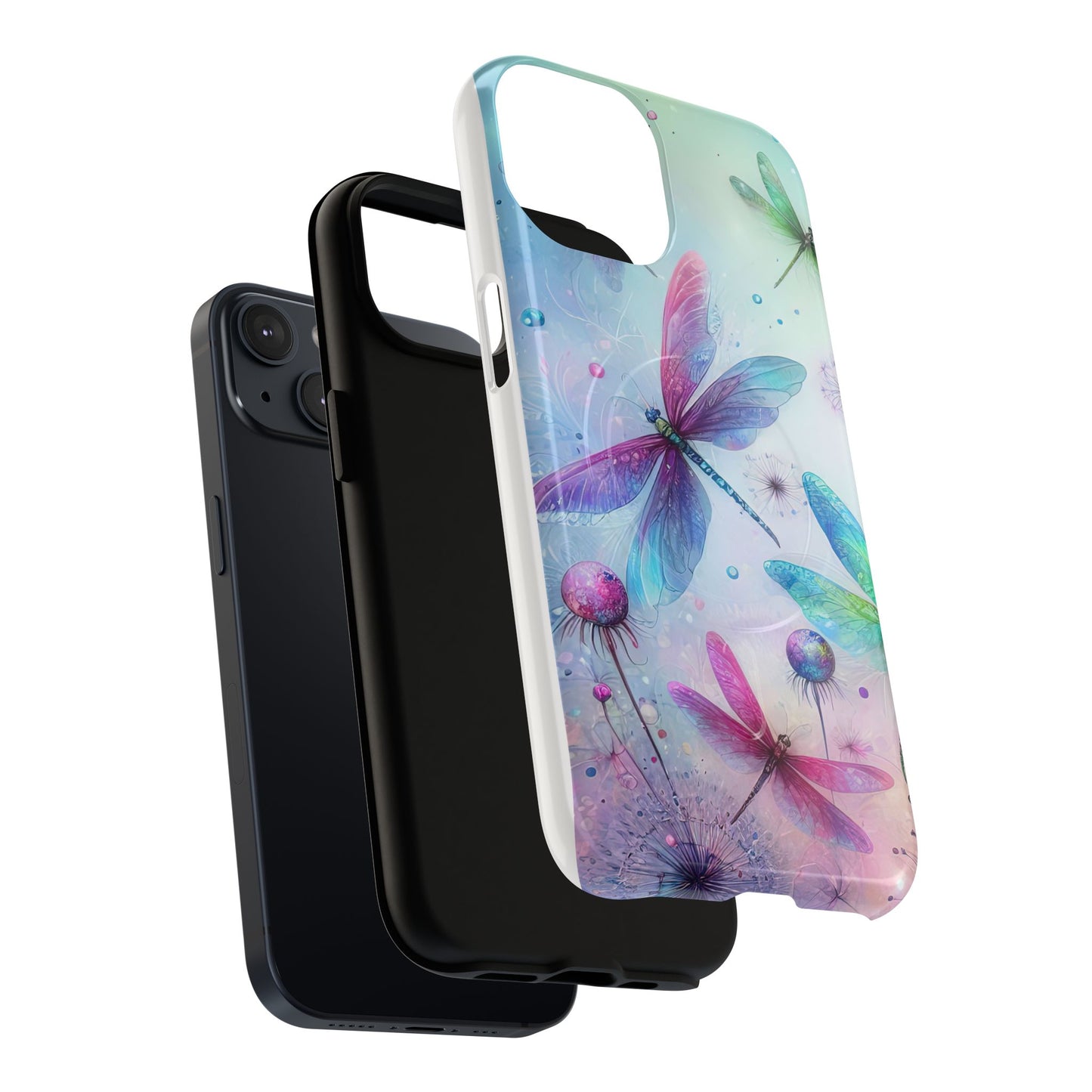 Magnetic Cases - Pastel Watercolor Dragonflies Design