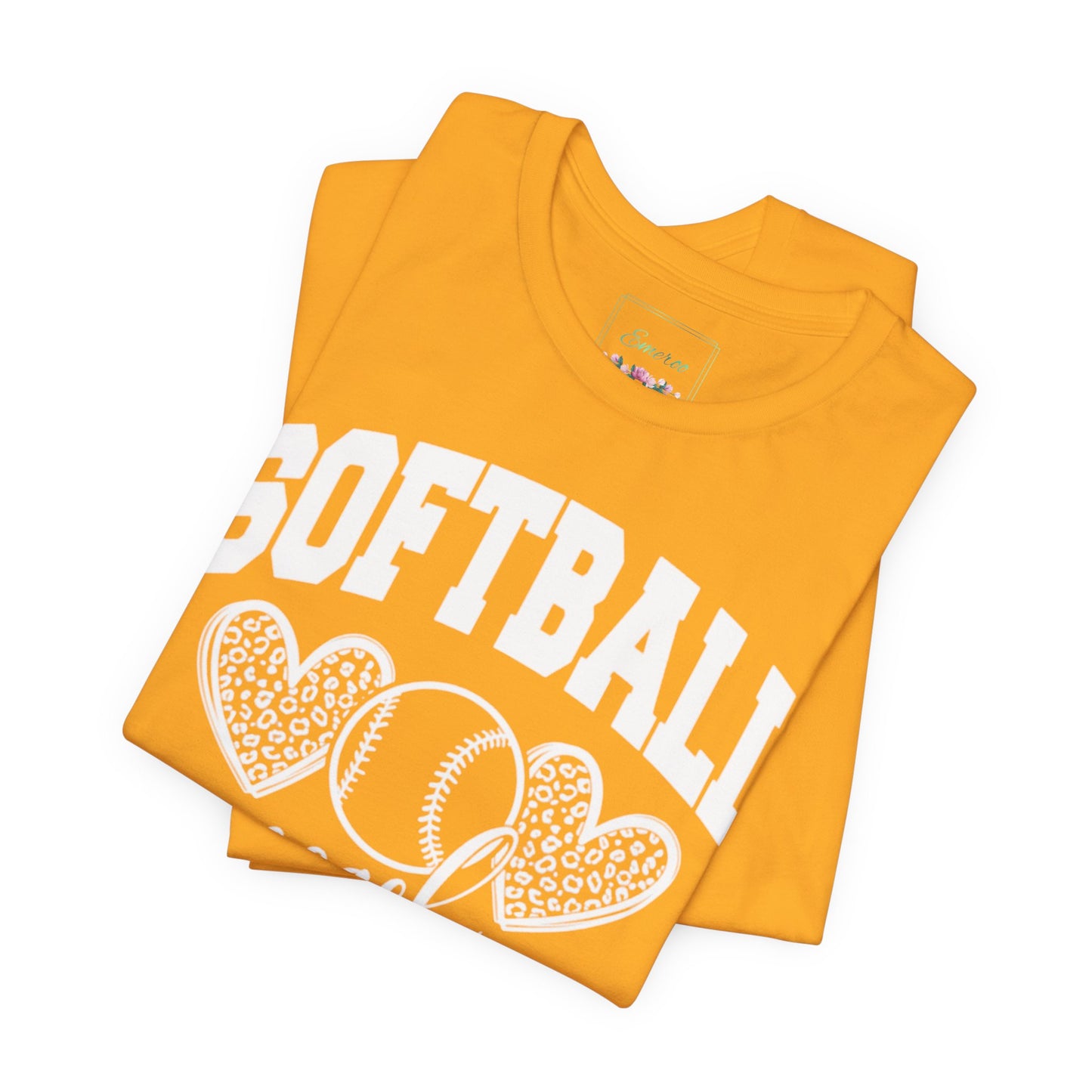Softball Coach Hearts T Shirt (Light 2)