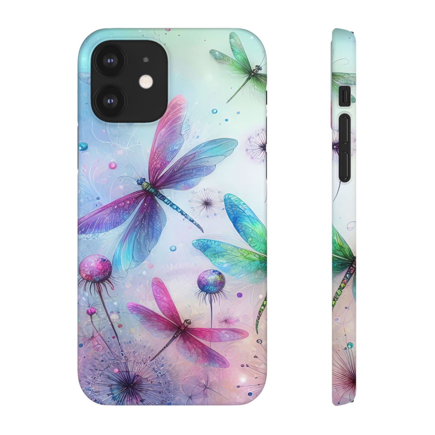 Watercolor Pastel Dragonflies Snap Cases