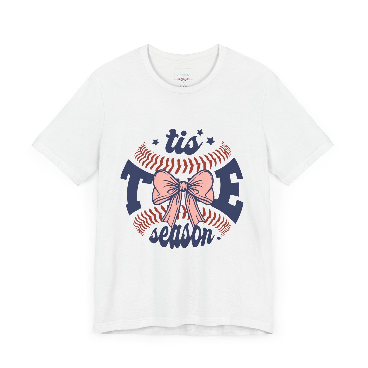 "Tis Tee Season Unisex Jersey Short Sleeve Tee - Perfect for Baseball Lovers"