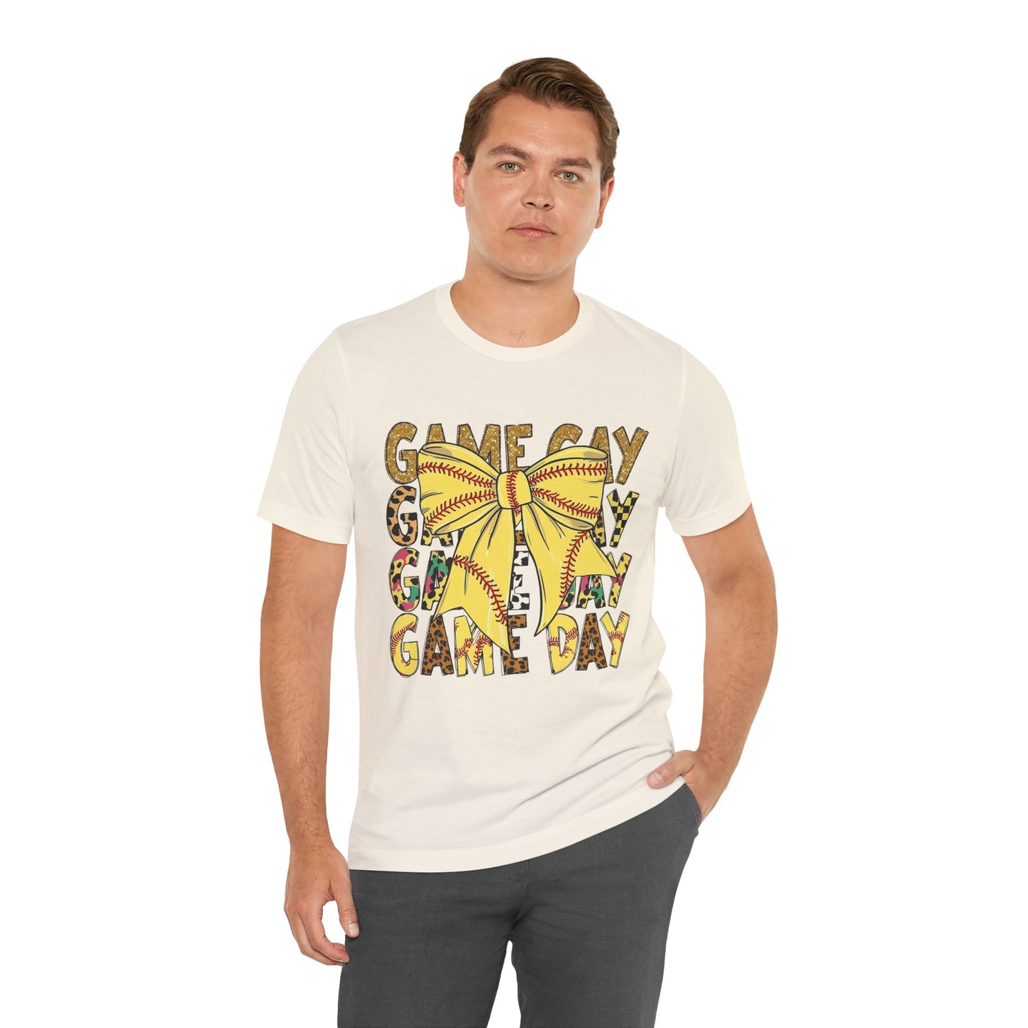 Softball Game Day Coquette Bow T Shirt