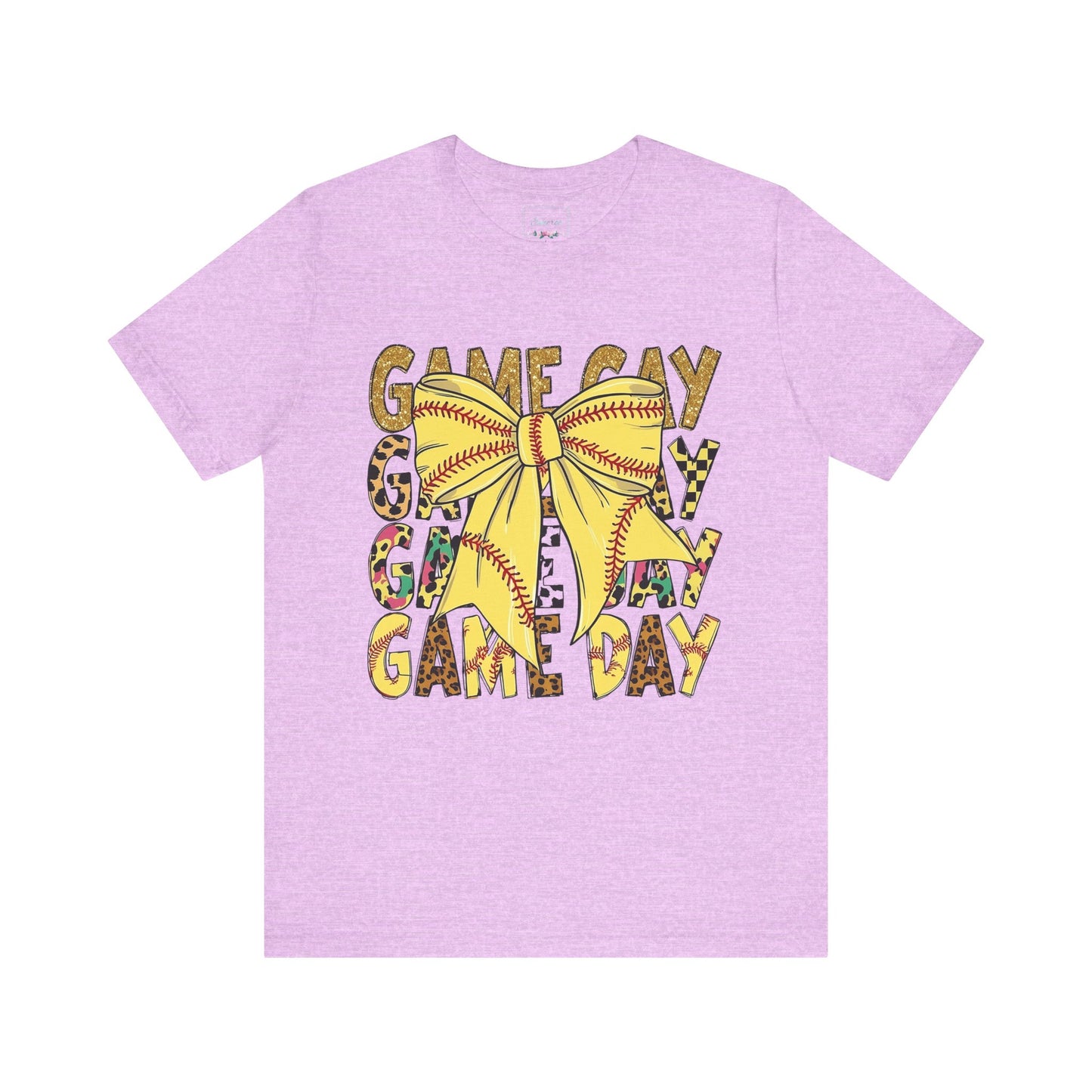 Softball Game Day Coquette Bow T Shirt