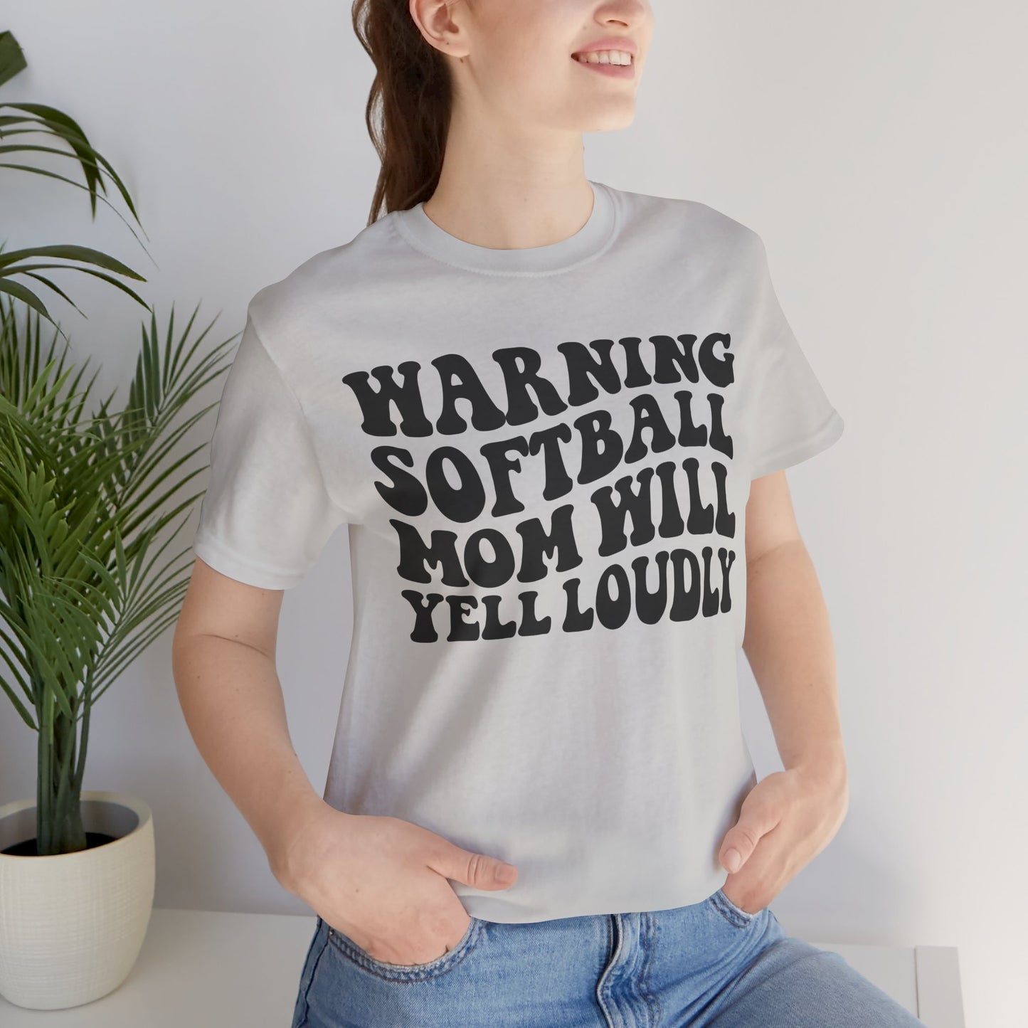 Softball Mom Will Yell Loudly T Shirt (Light)