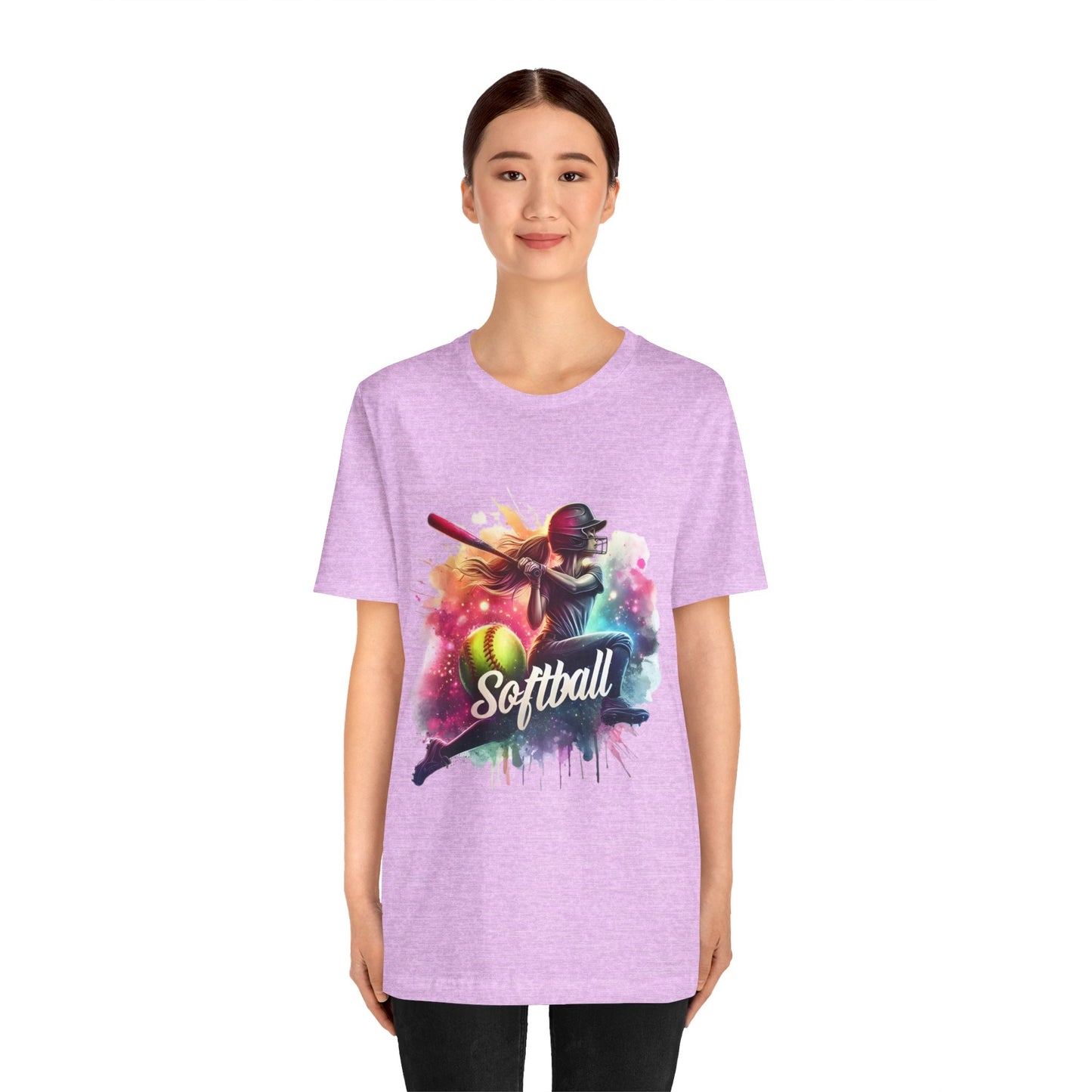 Paint splashed softball swing Jersey Tee