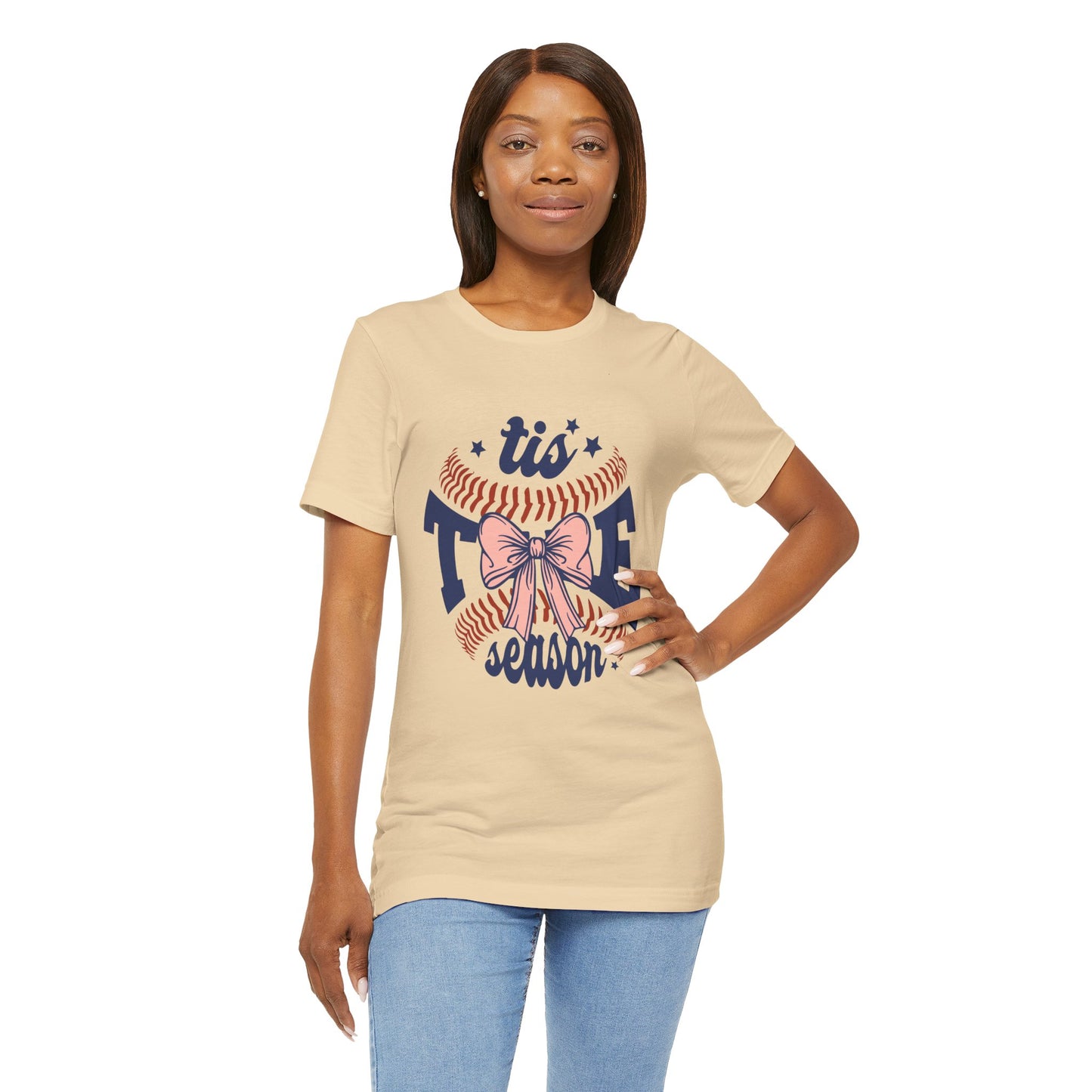"Tis Tee Season Unisex Jersey Short Sleeve Tee - Perfect for Baseball Lovers"