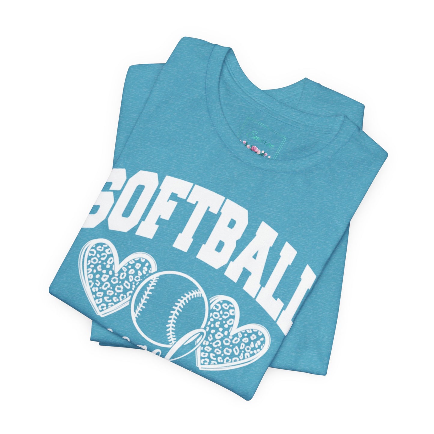 Softball Coach Hearts T Shirt (Light 2)