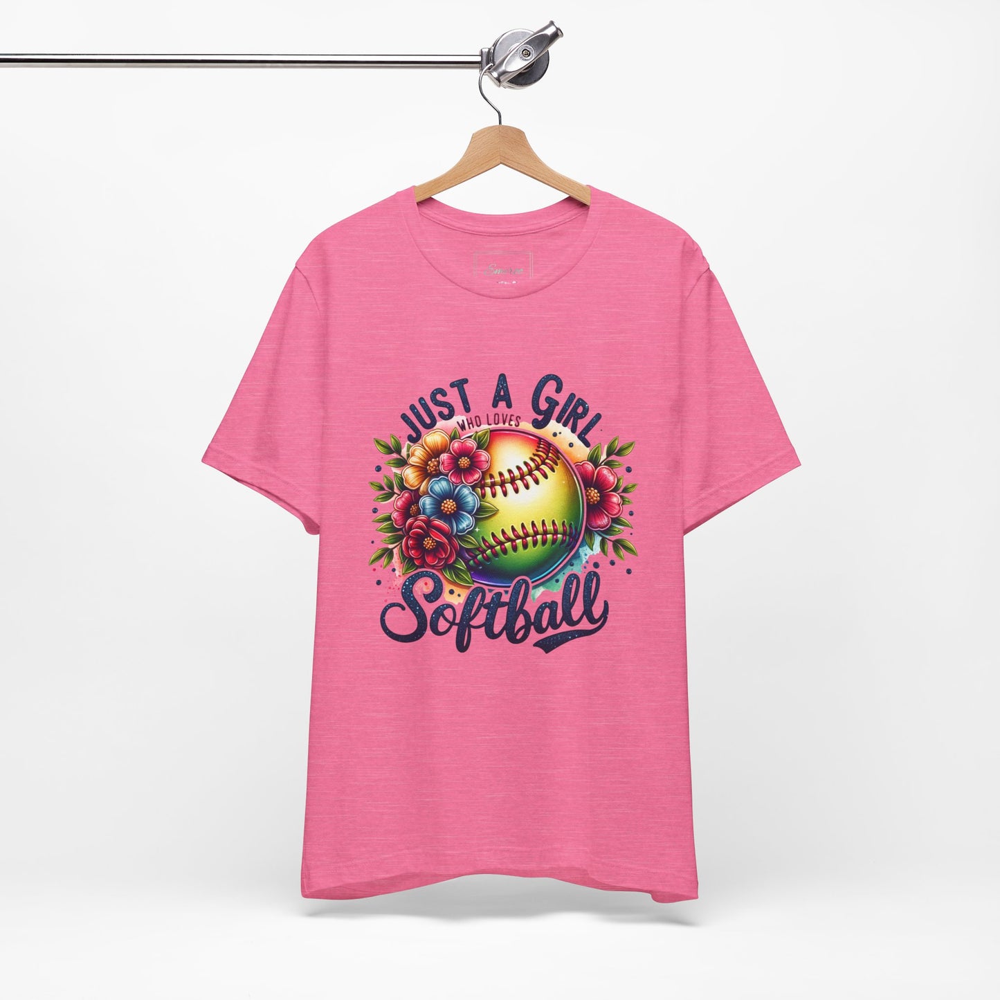 Just a girl who loves softball t-shirt