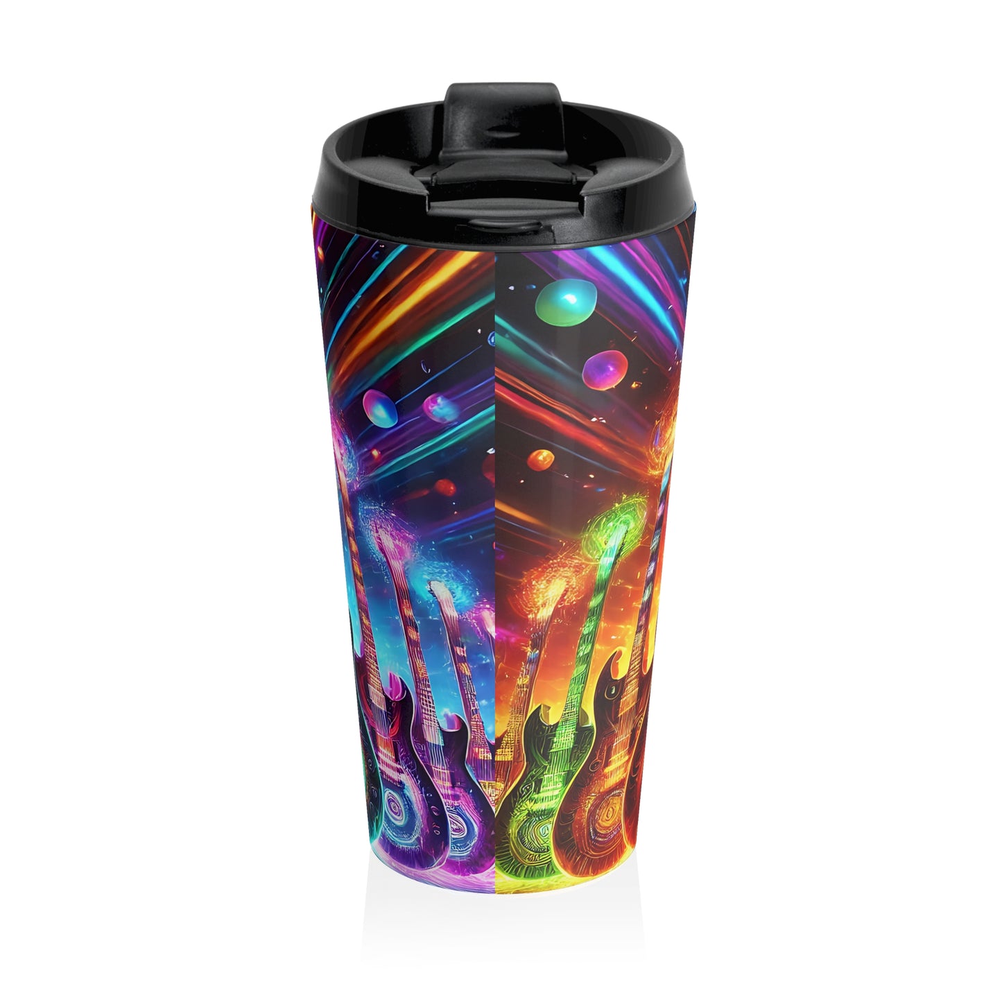 Retro Guitar Stainless Steel Travel Mug