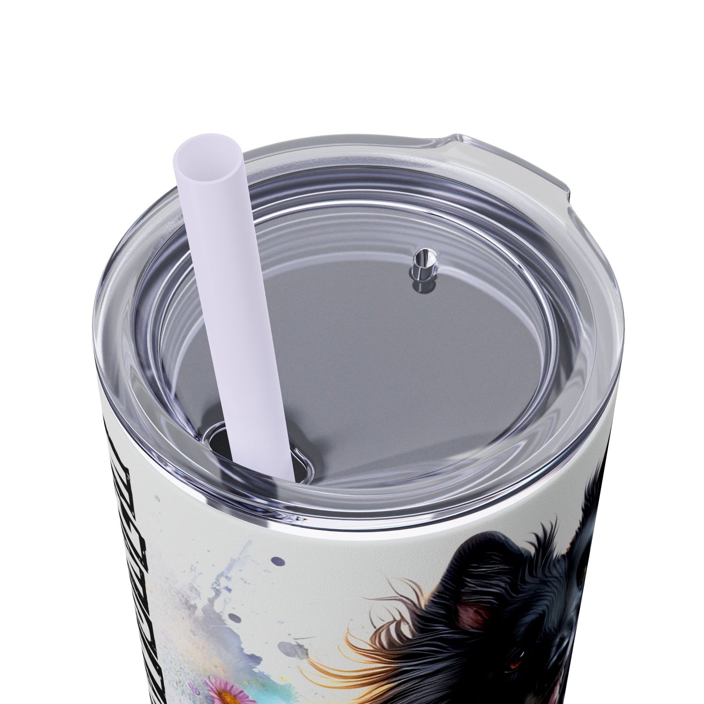 Belgian Tervuren Skinny Tumbler with Straw, 20oz