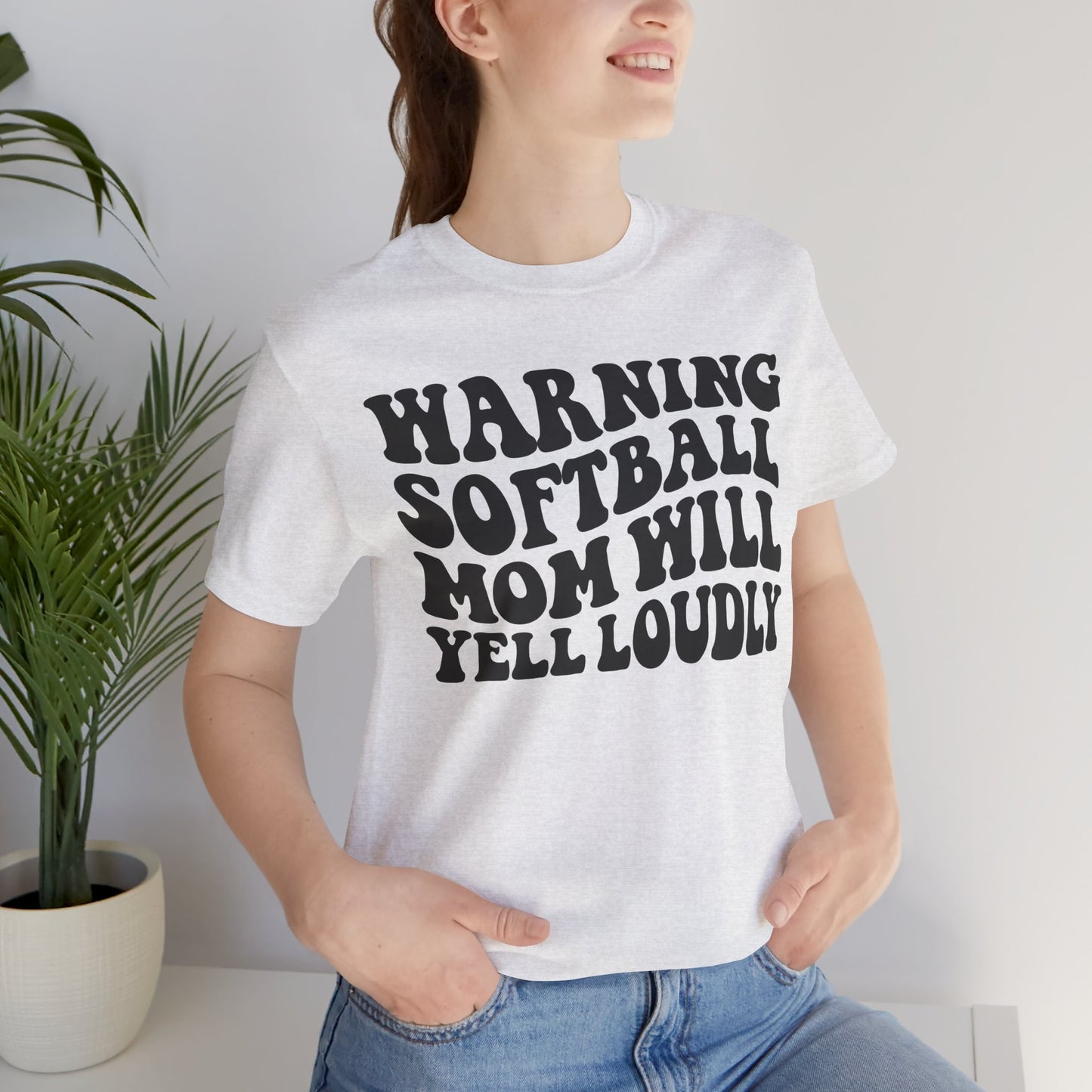 Softball Mom Will Yell Loudly T Shirt (Light)