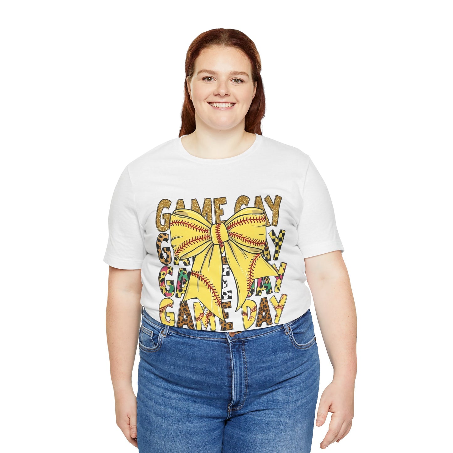 Softball Game Day Coquette Bow T Shirt