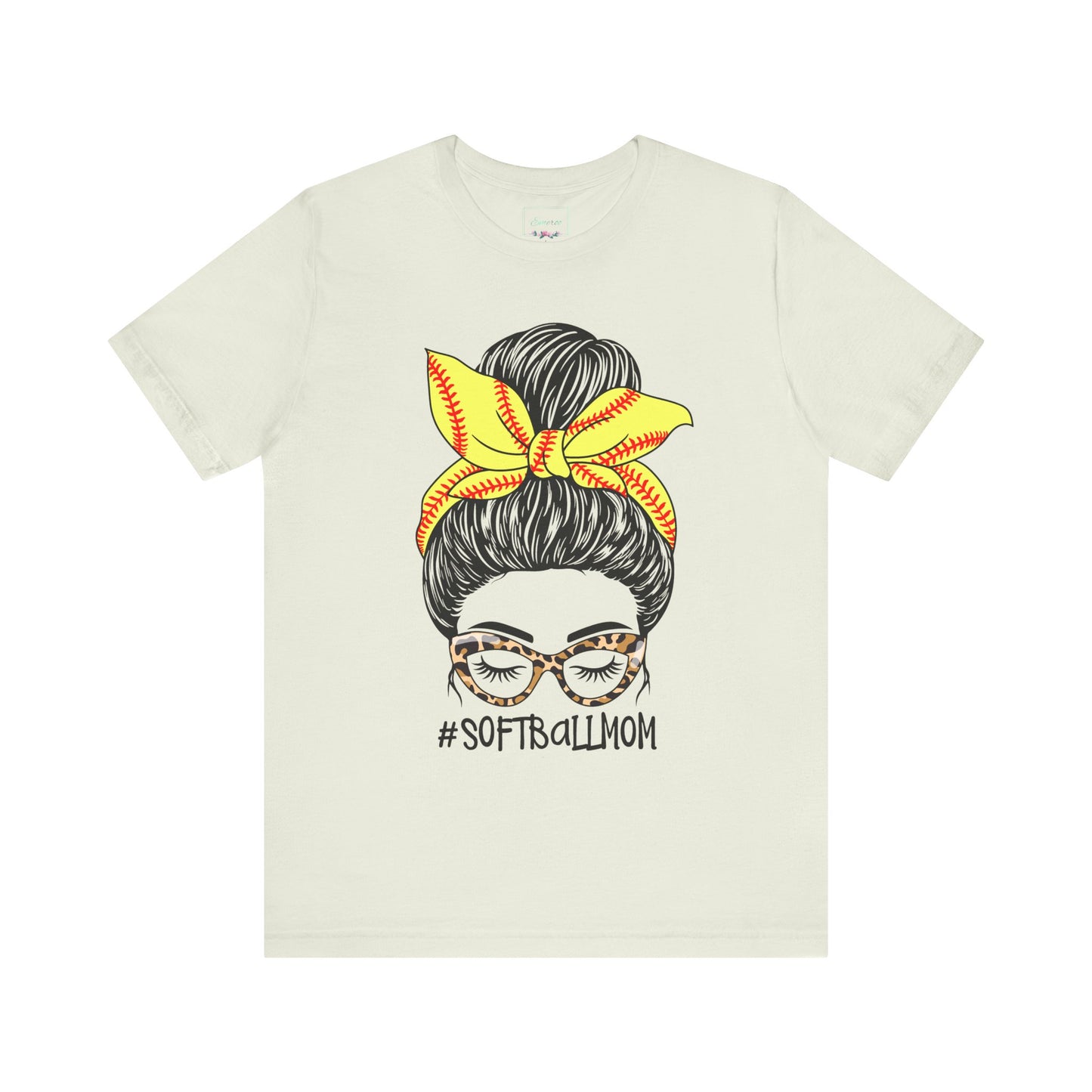 Messy Bun Softball Mom T Shirt (Light)