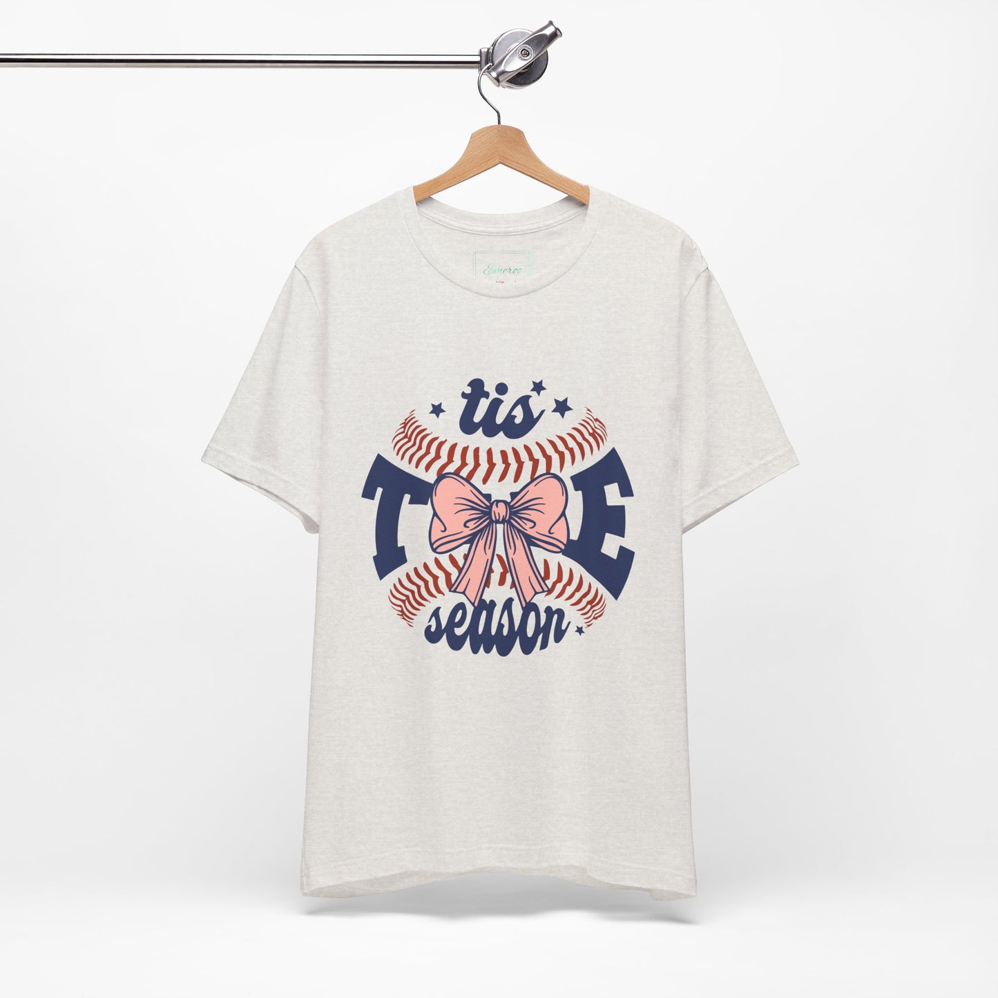 "Tis Tee Season Unisex Jersey Short Sleeve Tee - Perfect for Baseball Lovers"
