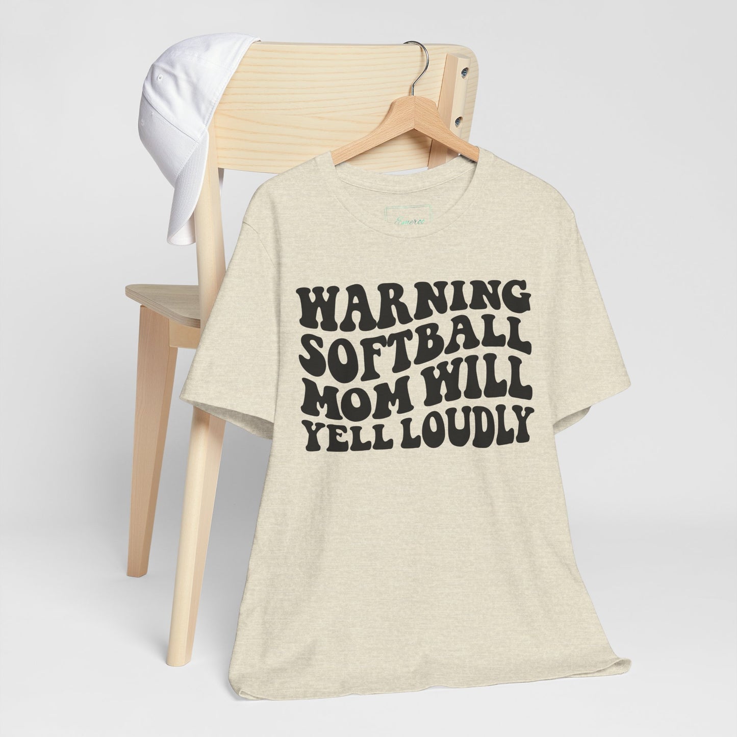 Softball Mom Will Yell Loudly T Shirt (Light)