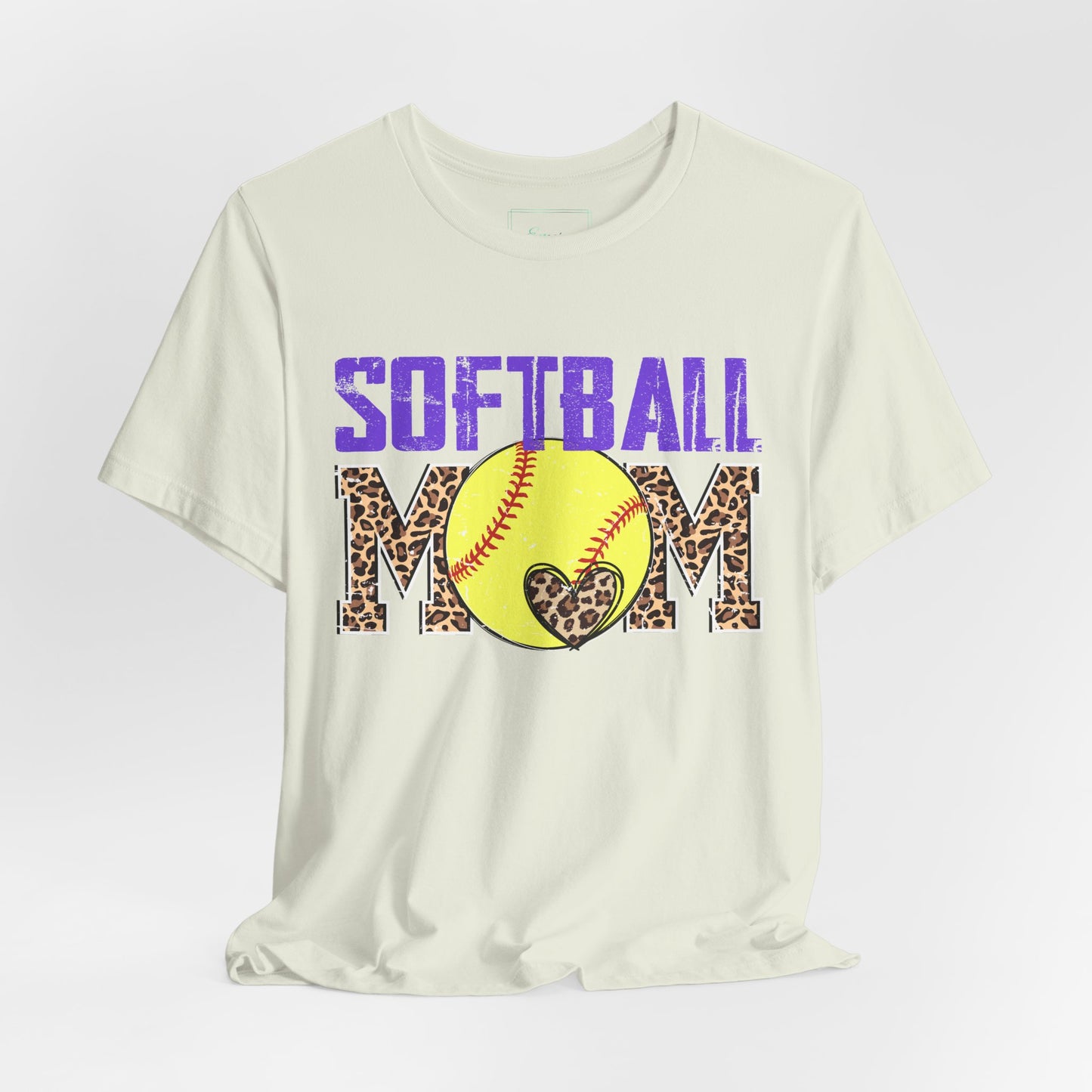Leopard Softball Mom T Shirt (Light)