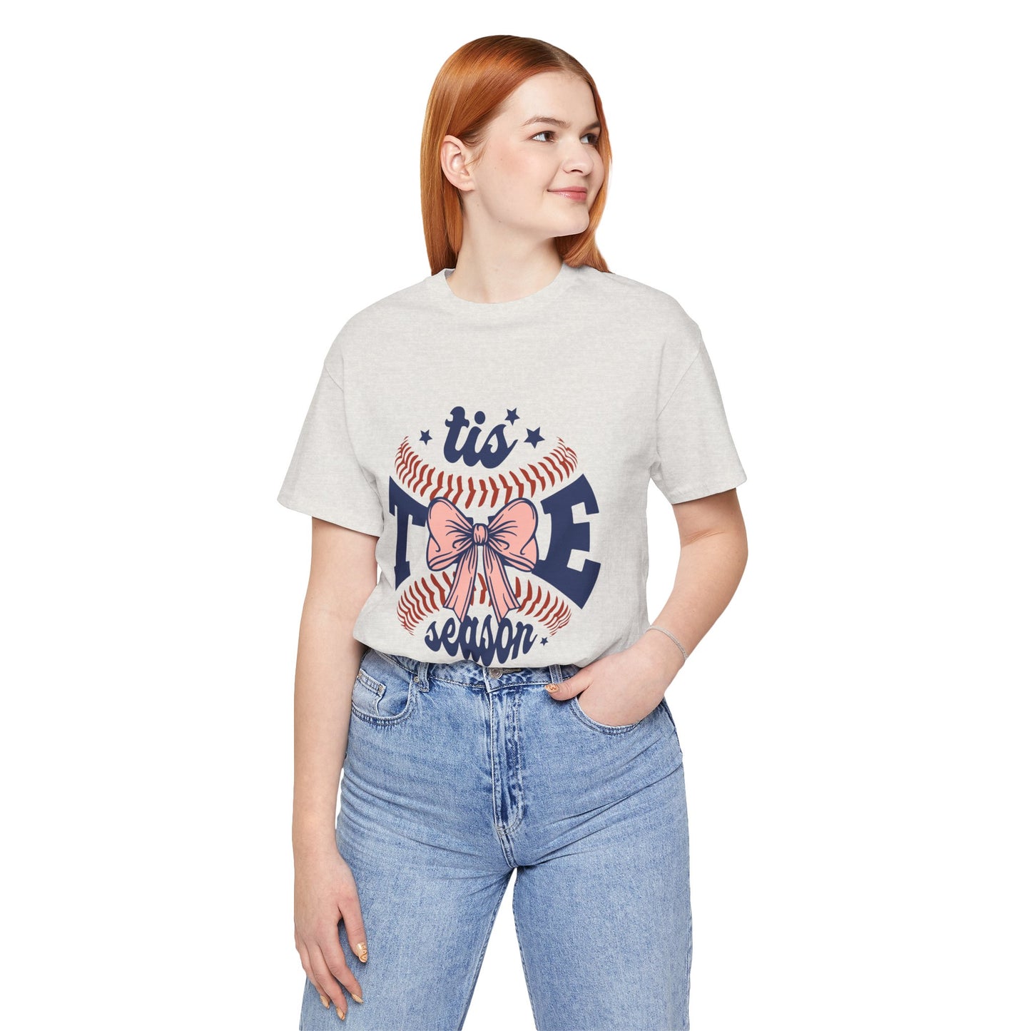 "Tis Tee Season Unisex Jersey Short Sleeve Tee - Perfect for Baseball Lovers"