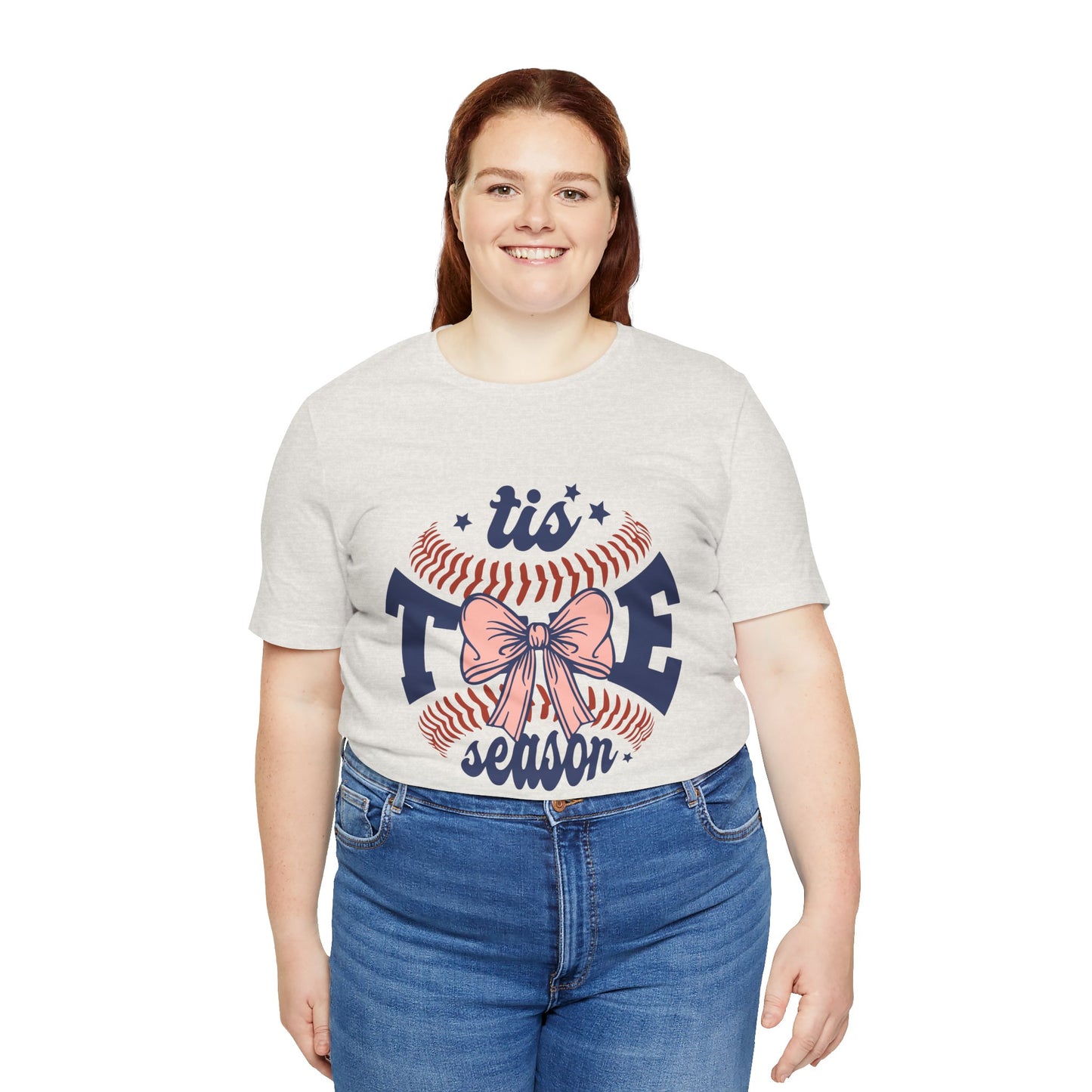 "Tis Tee Season Unisex Jersey Short Sleeve Tee - Perfect for Baseball Lovers"