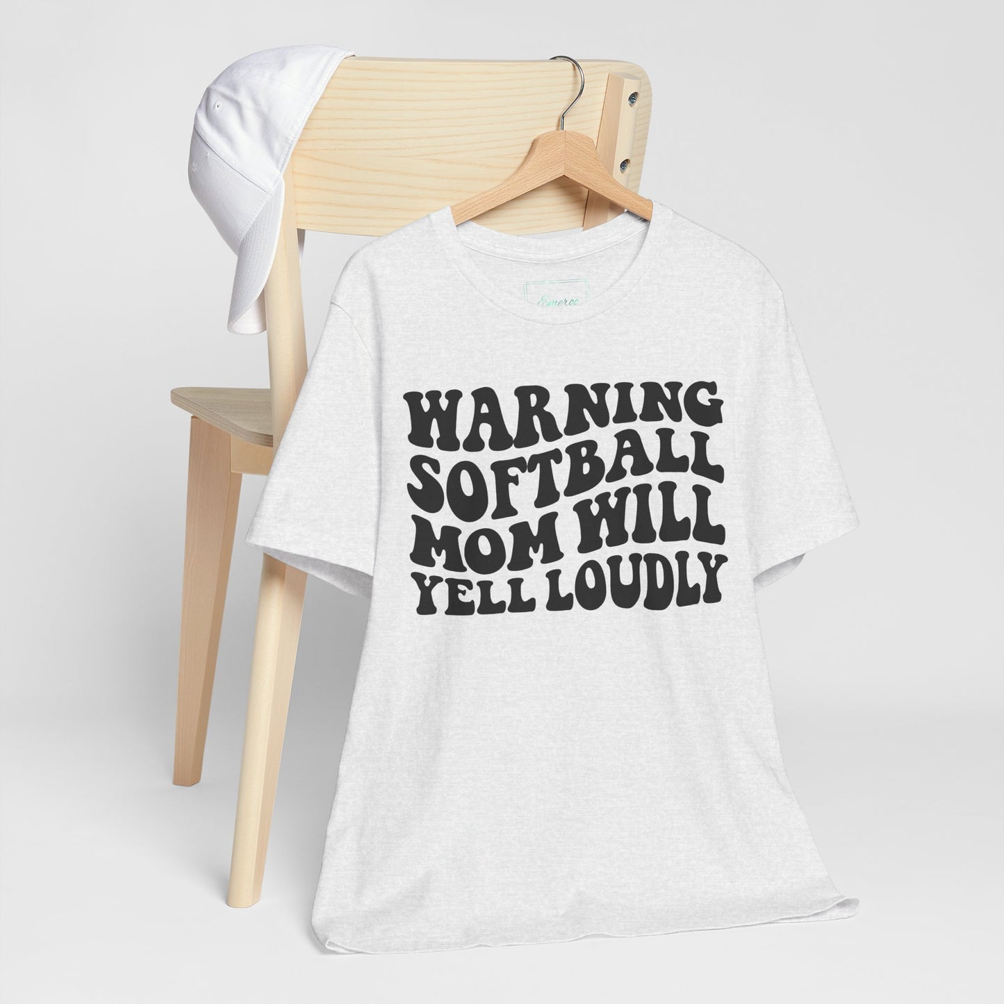 Softball Mom Will Yell Loudly T Shirt (Light)