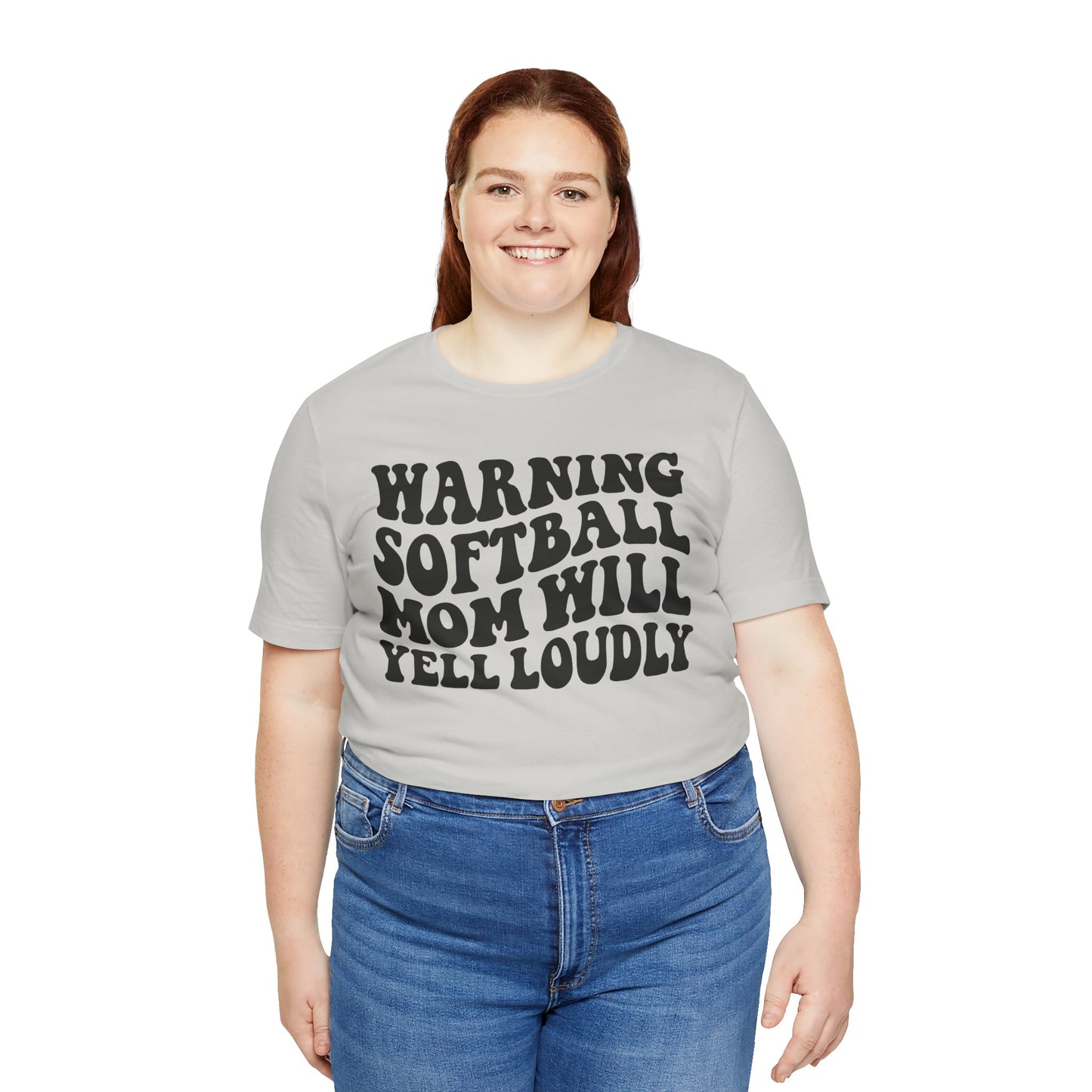 Softball Mom Will Yell Loudly T Shirt (Light)